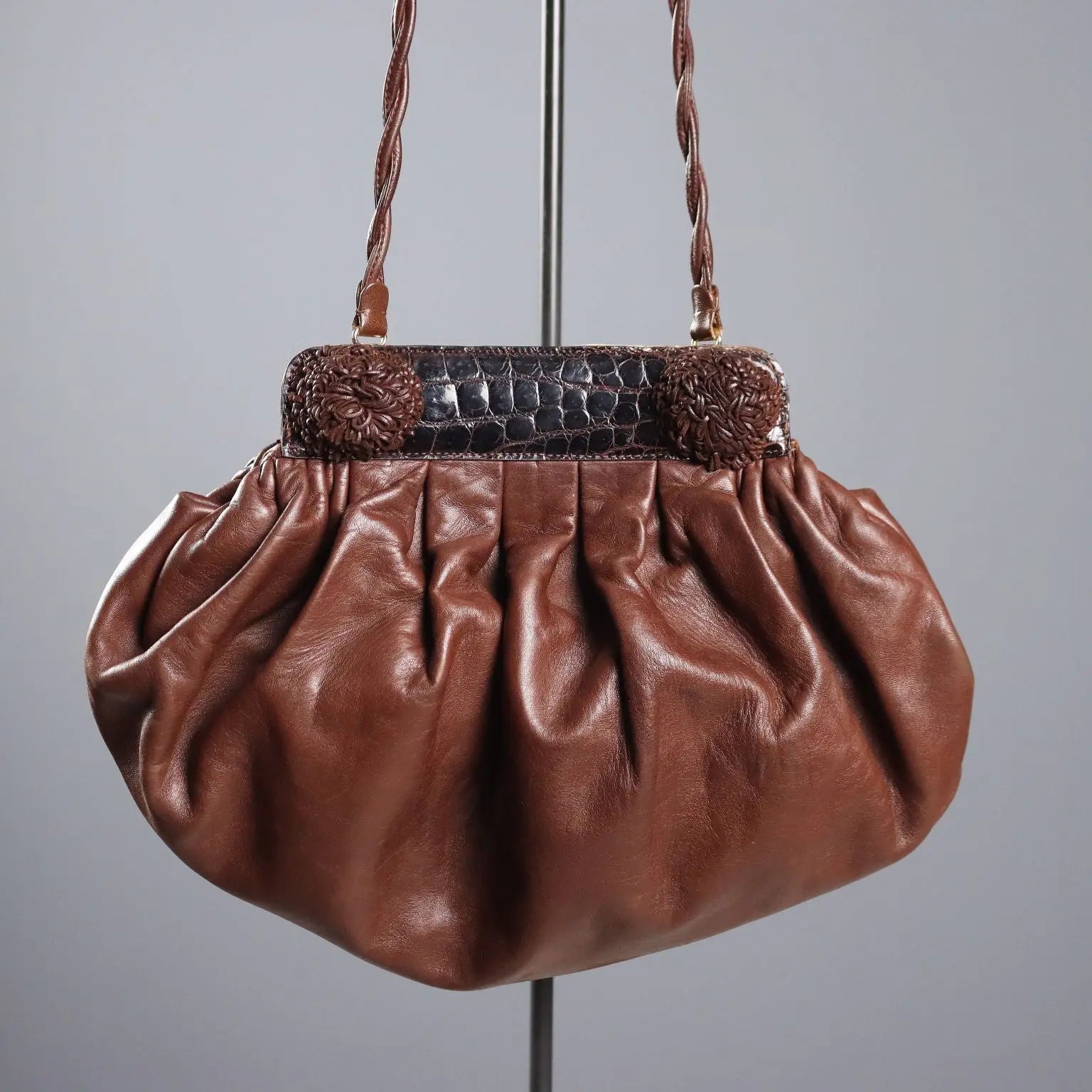 Aldo Zanette Vintage Leather Bag Handmade Italy 1970s-1980s | Clothing & House Linens | Vintage