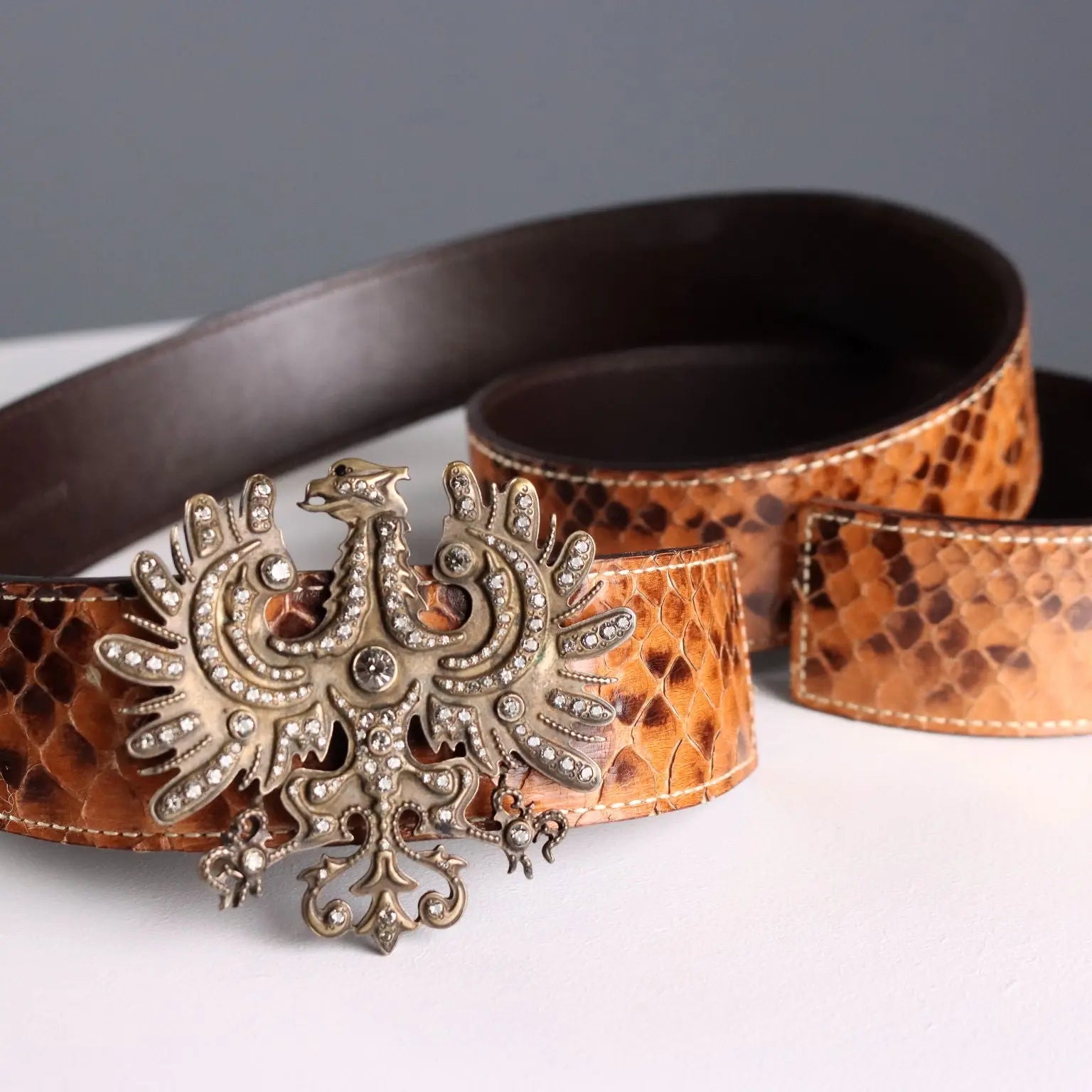 Valentino Garavani Vintage Belt Leather Brass Italy 1980s-90s | Clothing & House Linens | Vintage