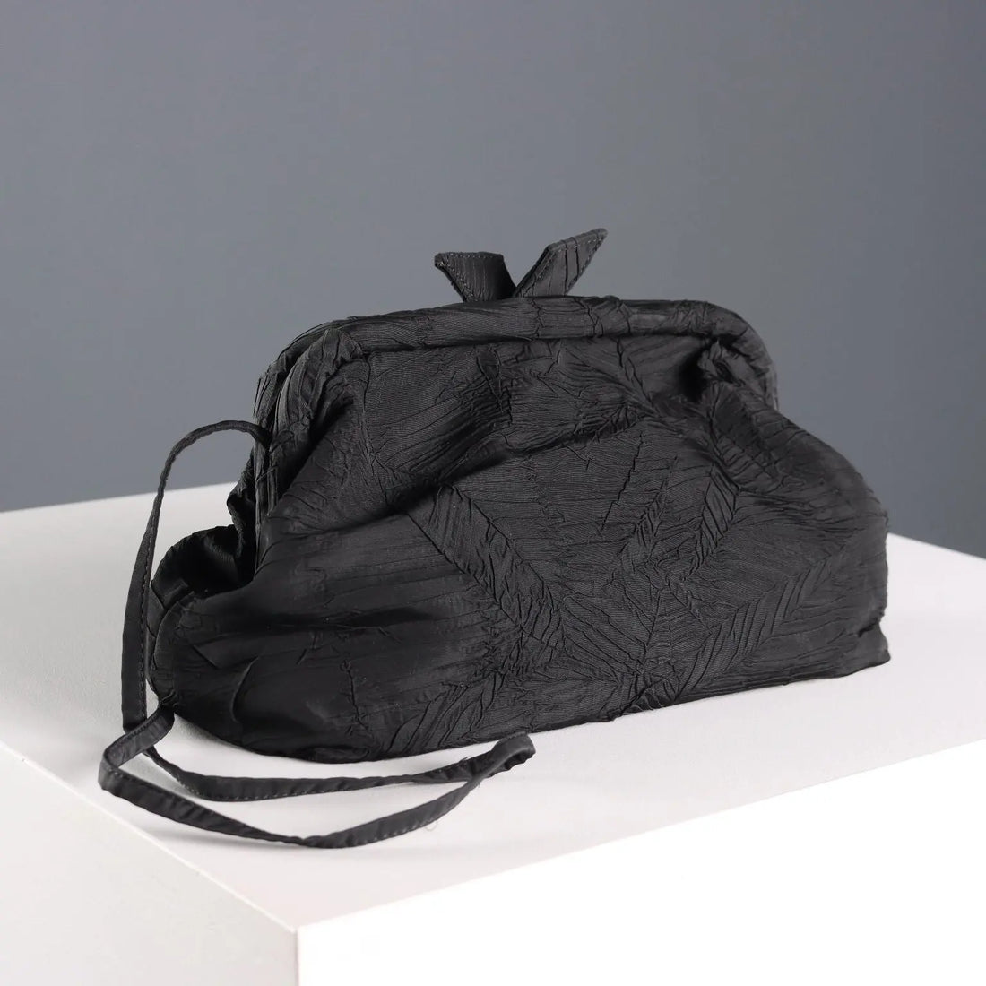Borbonese Vintage Clutch Bag Black Silk Italy 1980s-1990s | Clothing & House Linens | Vintage