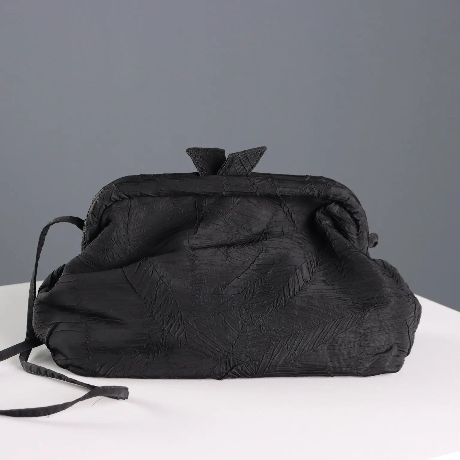 Borbonese Vintage Clutch Bag Black Silk Italy 1980s-1990s | Clothing & House Linens | Vintage