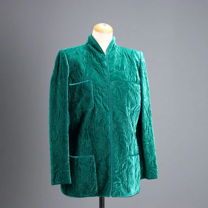 Valentino Vintage Jacket Green Velvet UK Size 14 Italy - UK Size 14 | Clothing & House Linens | Vintage