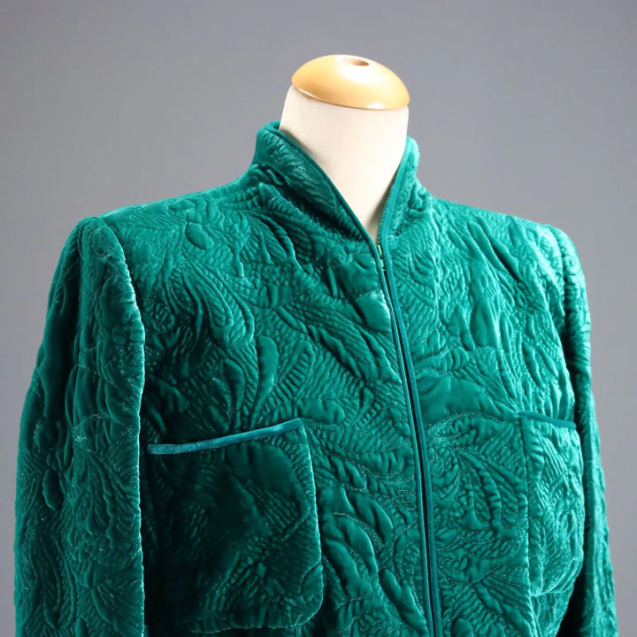 Valentino Vintage Jacket Green Velvet UK Size 14 Italy - UK Size 14 | Clothing & House Linens | Vintage