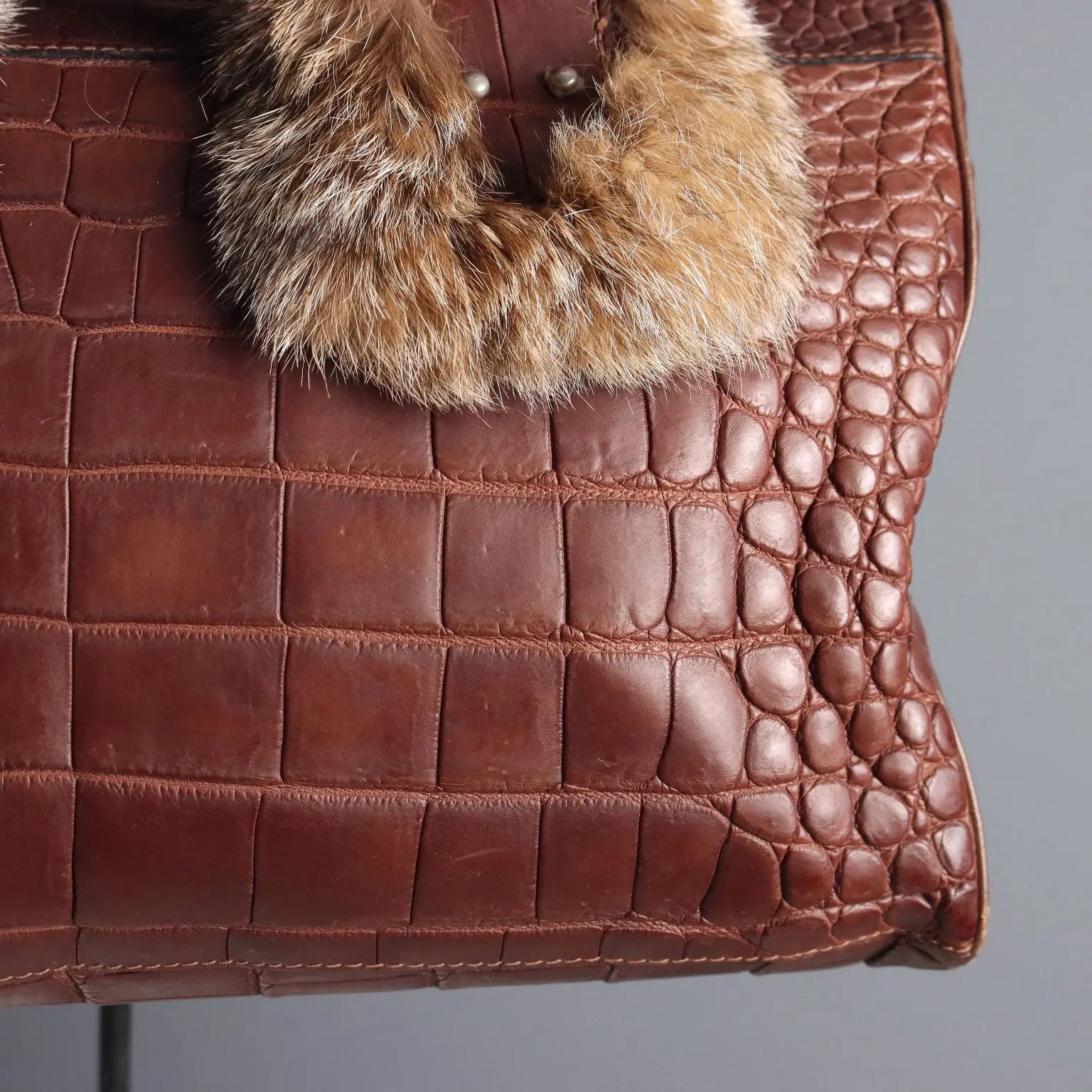 Jacques Saint Just Vintage Bag Leather Fur France 1980s-1990s | Clothing & House Linens | Vintage