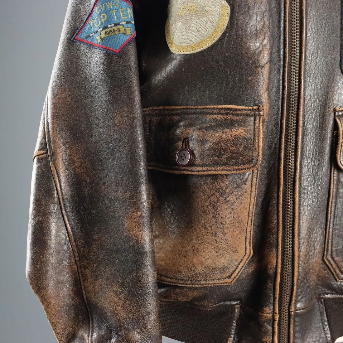 Avirex Men's Vintage Leather Jacket UK Size 40 USA 1980s-1990s - UK Size 40 | Clothing & House Linens | Vintage