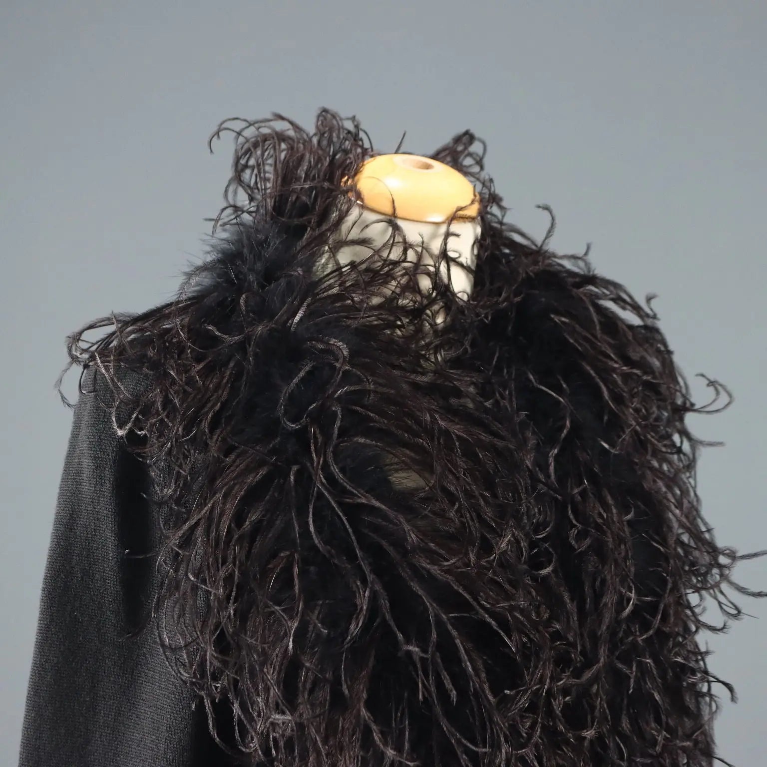Vintage Knit Jacket Ostrich Feather UK Size 14 Italy 1980s-1990s - UK Size 14 | Clothing & House Linens | Vintage