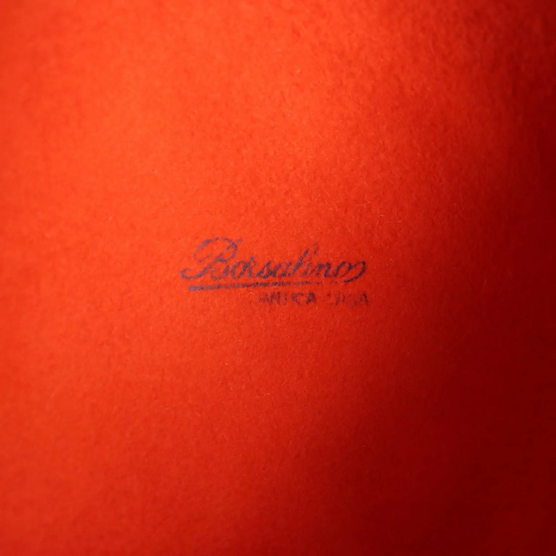 Borsalino Vintage Orange Hat Felt Leather Italy 1980s | Clothing & House Linens | Vintage