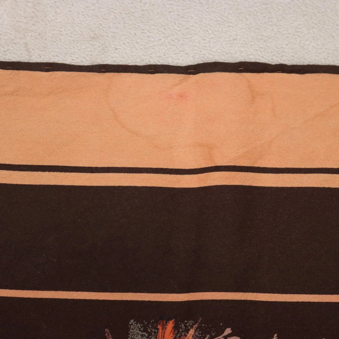 Vintage Gucci Scarf Silk with Brown Colibri Italy 1960s