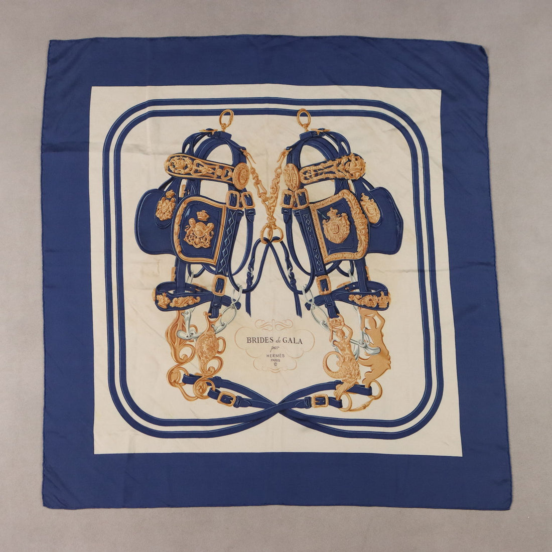 Vintage Hermès Scarf Silk Brides de Gala Hugo Grygkar 1970s