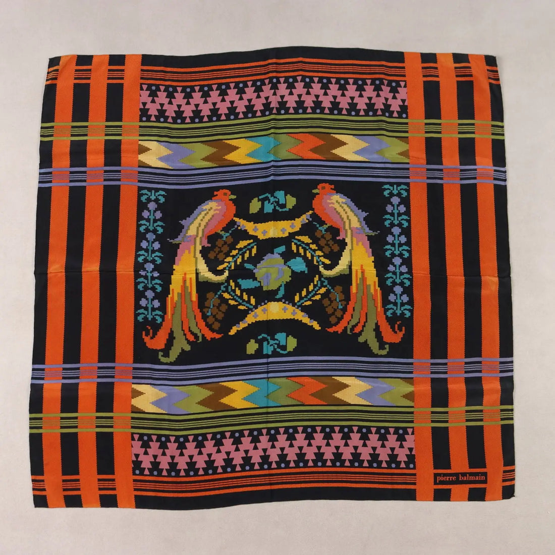 Pierre Balmain Vintage Scarf Coloured Silk France 1960s-1970s | Clothing & House Linens | Vintage