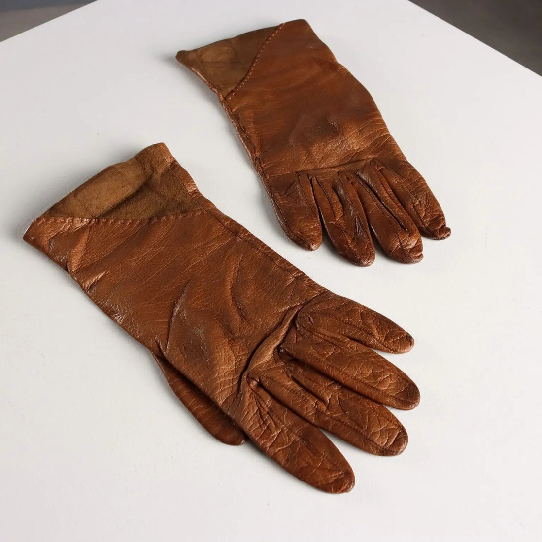 Yves Saint Laurent Vintage Gloves Leather Silk Suede France 1980s