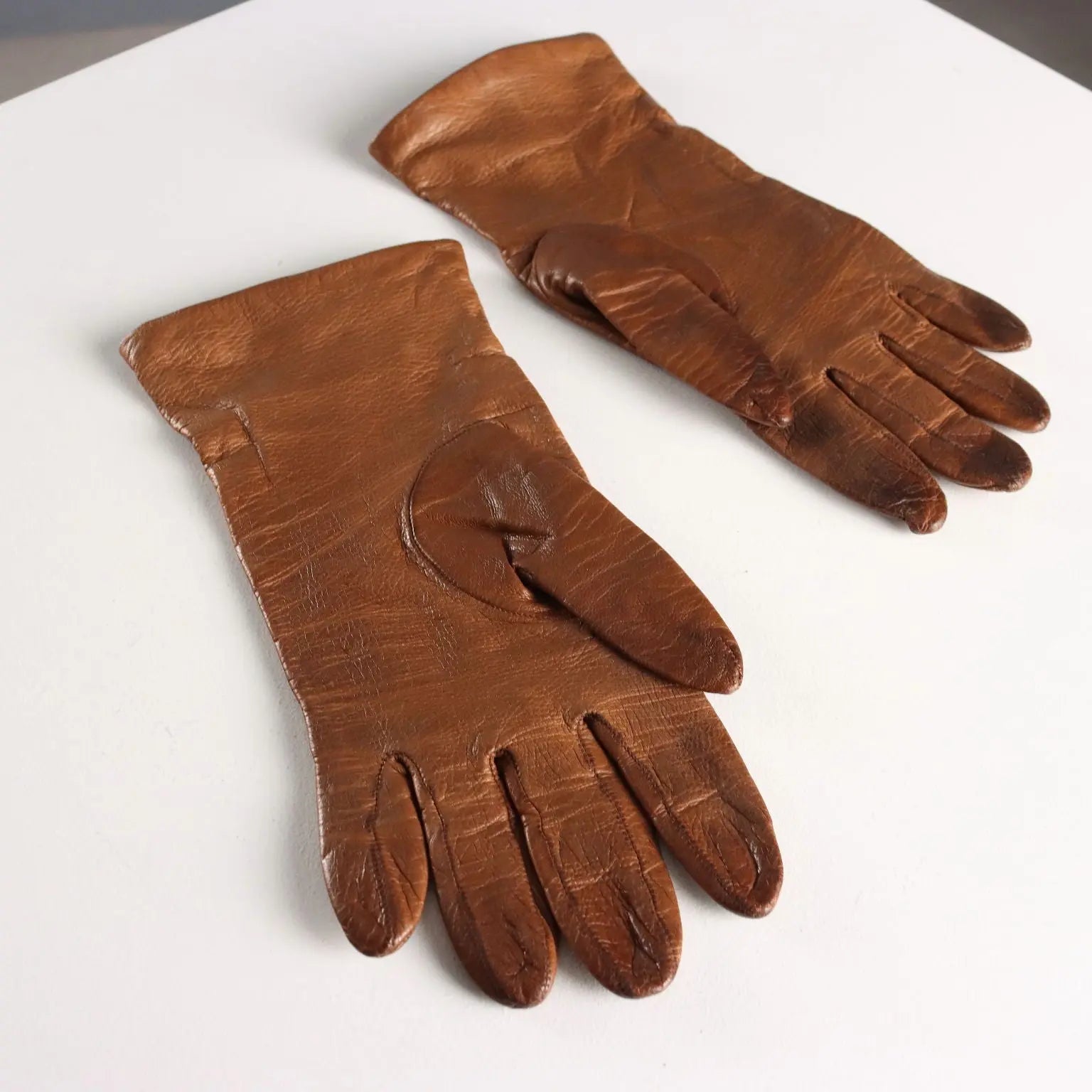 Yves Saint Laurent Vintage Gloves Leather Silk Suede France 1980s