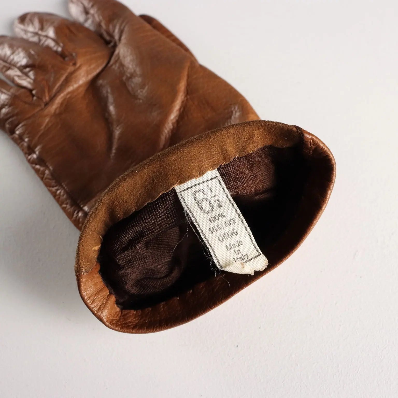 Yves Saint Laurent Vintage Gloves Leather Silk Suede France 1980s