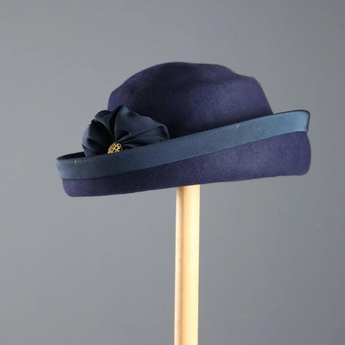 Gallia & Peter Vintage Blue Hat Felt Italy 1980s | Clothing & House Linens | Vintage