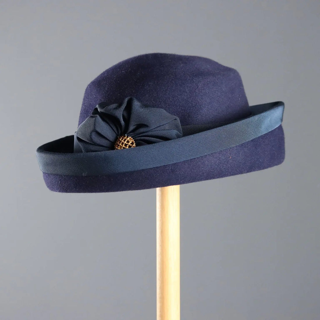 Gallia & Peter Vintage Blue Hat Felt Italy 1980s | Clothing & House Linens | Vintage