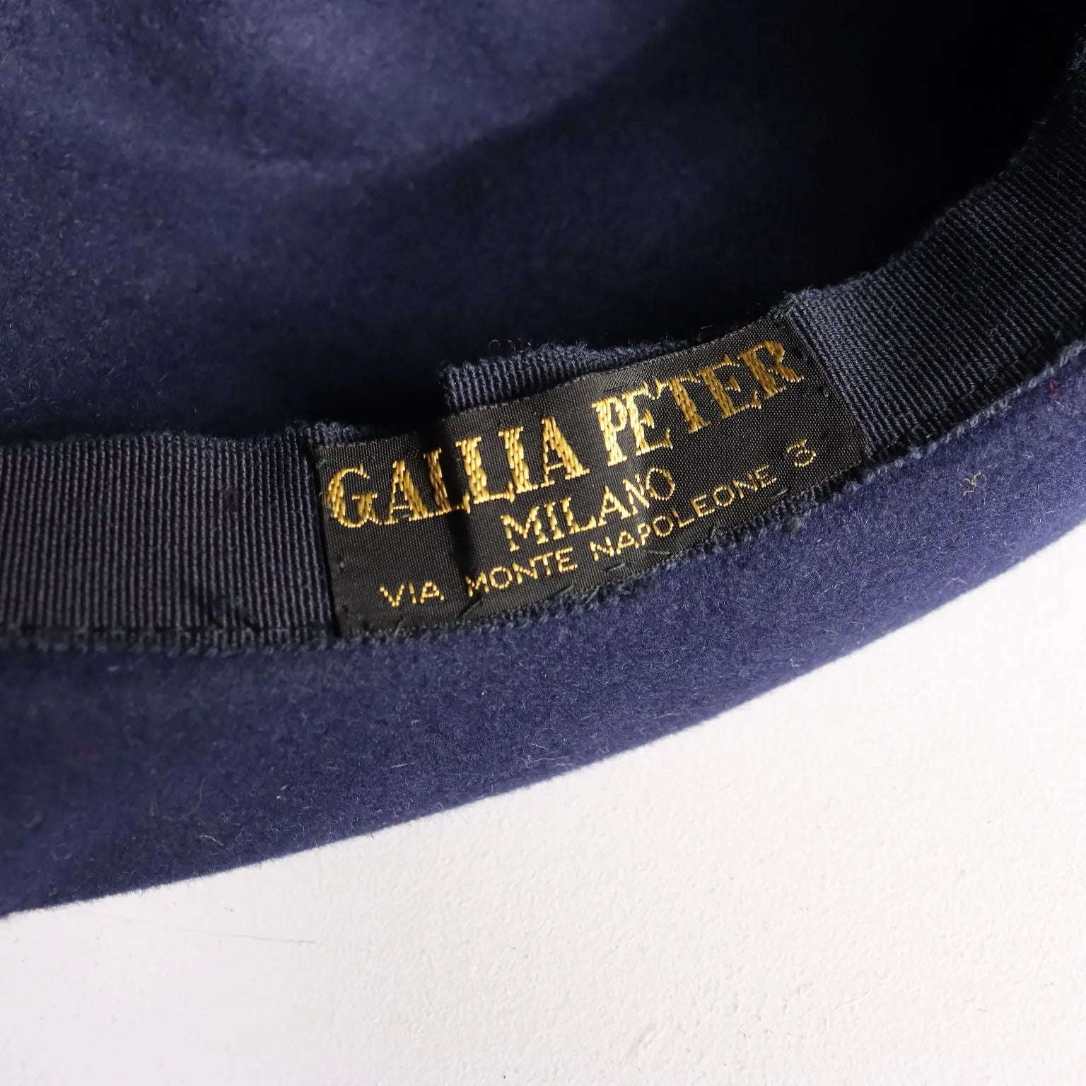 Gallia & Peter Vintage Blue Hat Felt Italy 1980s | Clothing & House Linens | Vintage