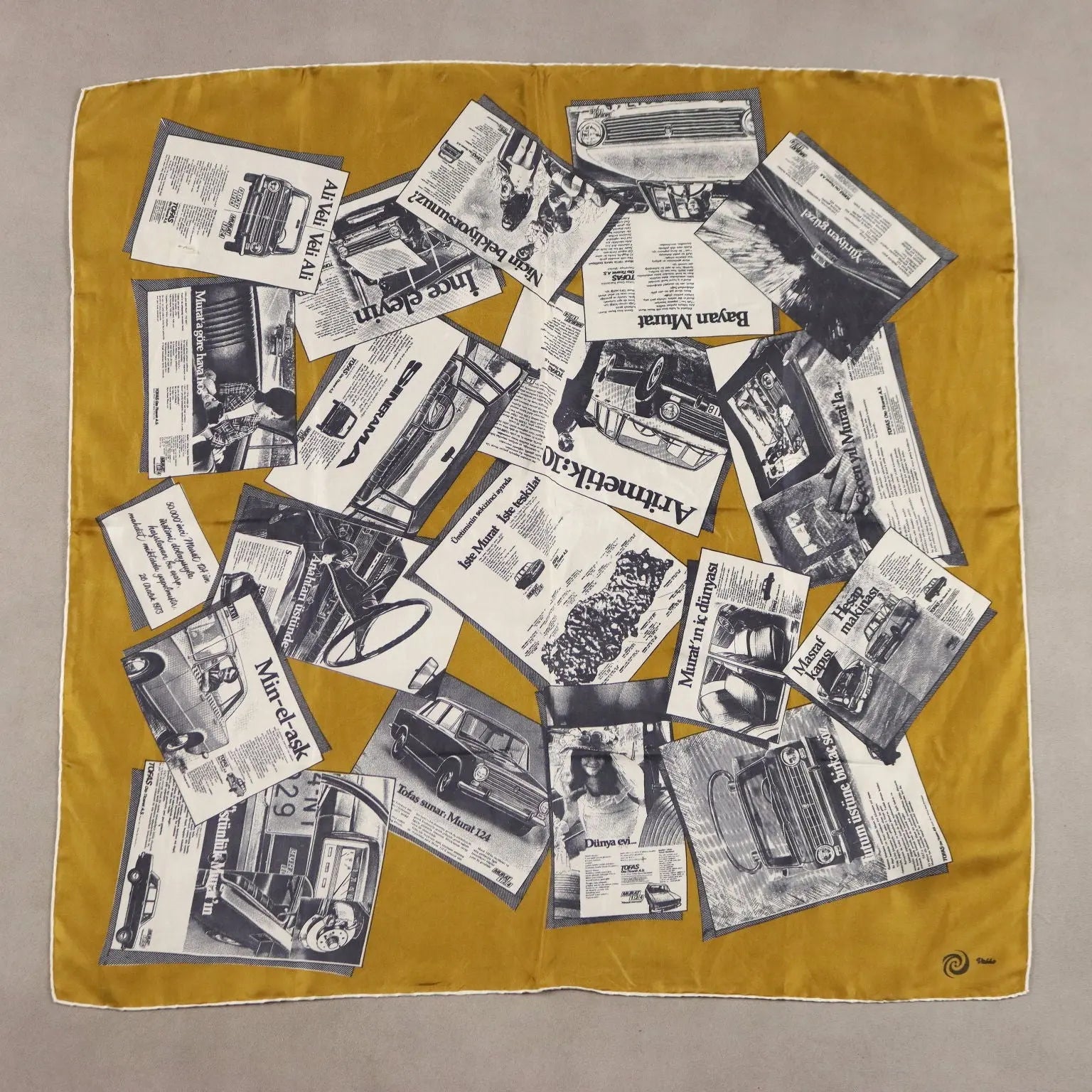 Vakko Silk Scarf Vintage Murat 124 Turkey 1970s | Clothing & House Linens | Vintage