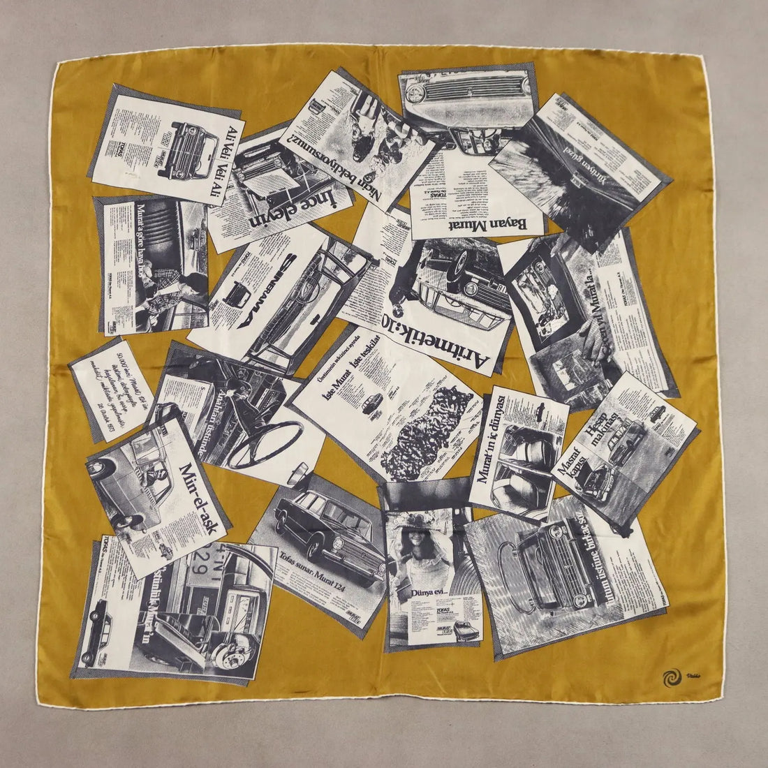 Vakko Silk Scarf Vintage Murat 124 Turkey 1970s | Clothing & House Linens | Vintage