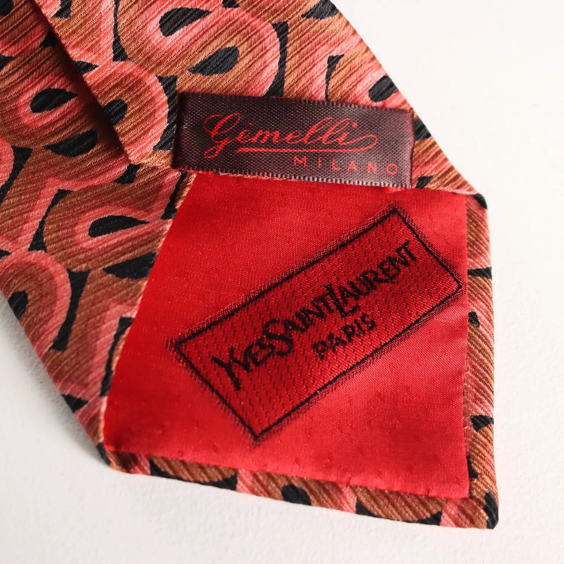 Yves Saint Laurent Vintage Tie Silk Patterned France 1970s-80s | Clothing & House Linens | Vintage