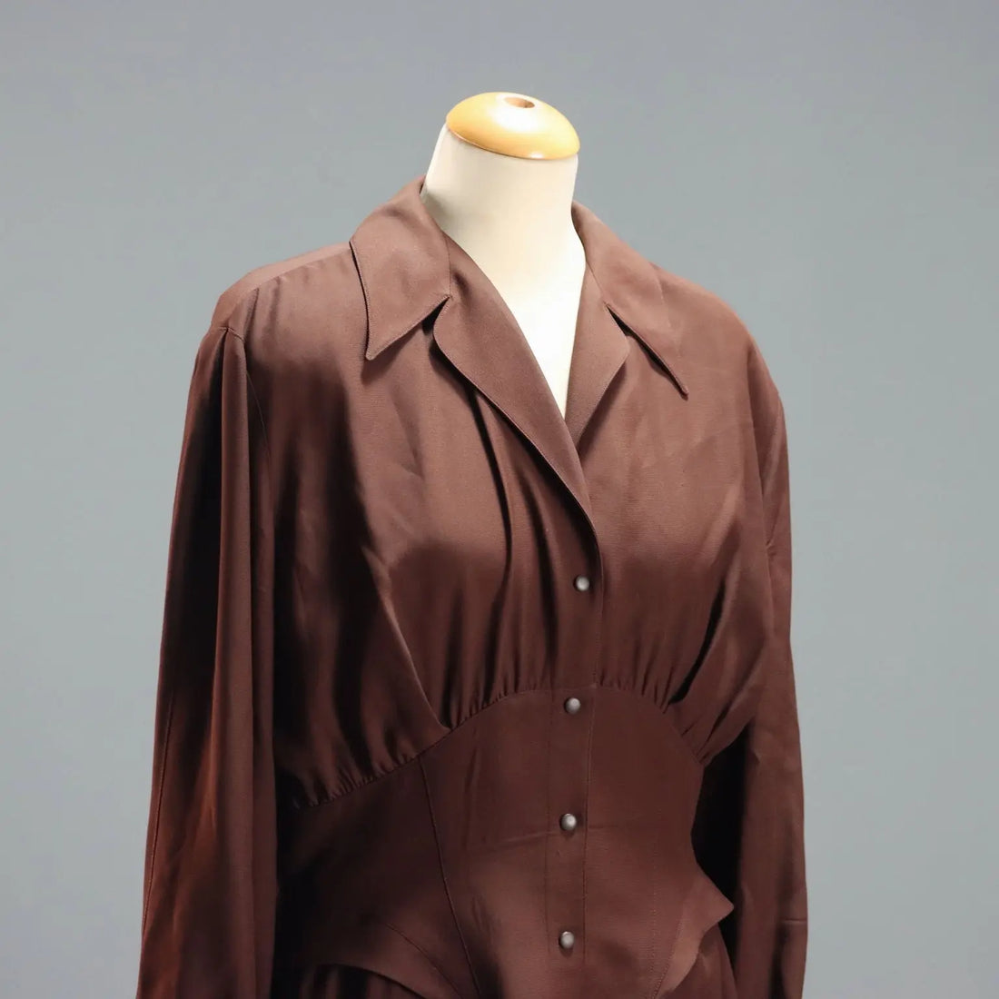 Thierry Mugler Brown Vintage Dress UK Size 10/12 France 1980s - UK Size 10/12 | Clothing & House Linens | Vintage