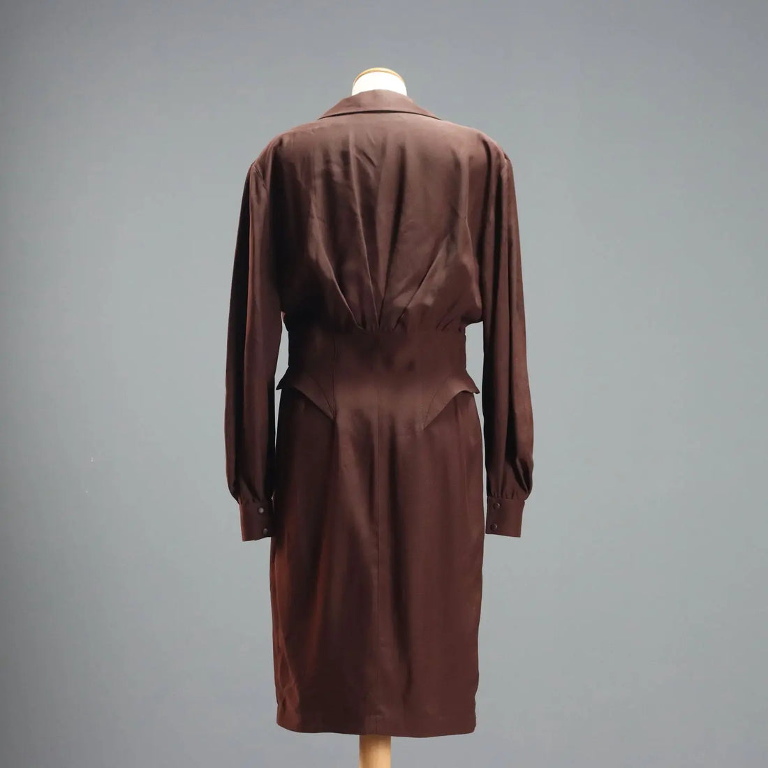 Thierry Mugler Brown Vintage Dress UK Size 10/12 France 1980s - UK Size 10/12 | Clothing & House Linens | Vintage
