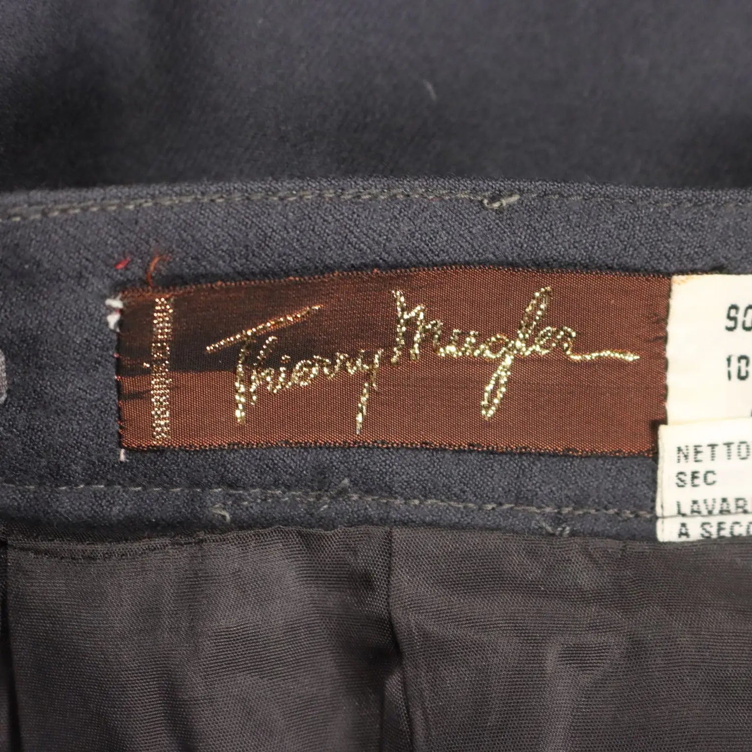 Thierry Mugler Vintage Skirt Wool UK Size 12 France 1980s - UK Size 12 | Clothing & House Linens | Vintage