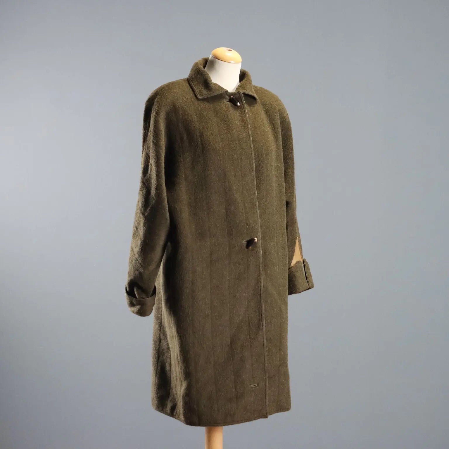 Vintage Versace Coat Dark Green Wool UK Size 12 Italy 1980s - UK Size 12 | Clothing & House Linens | Vintage