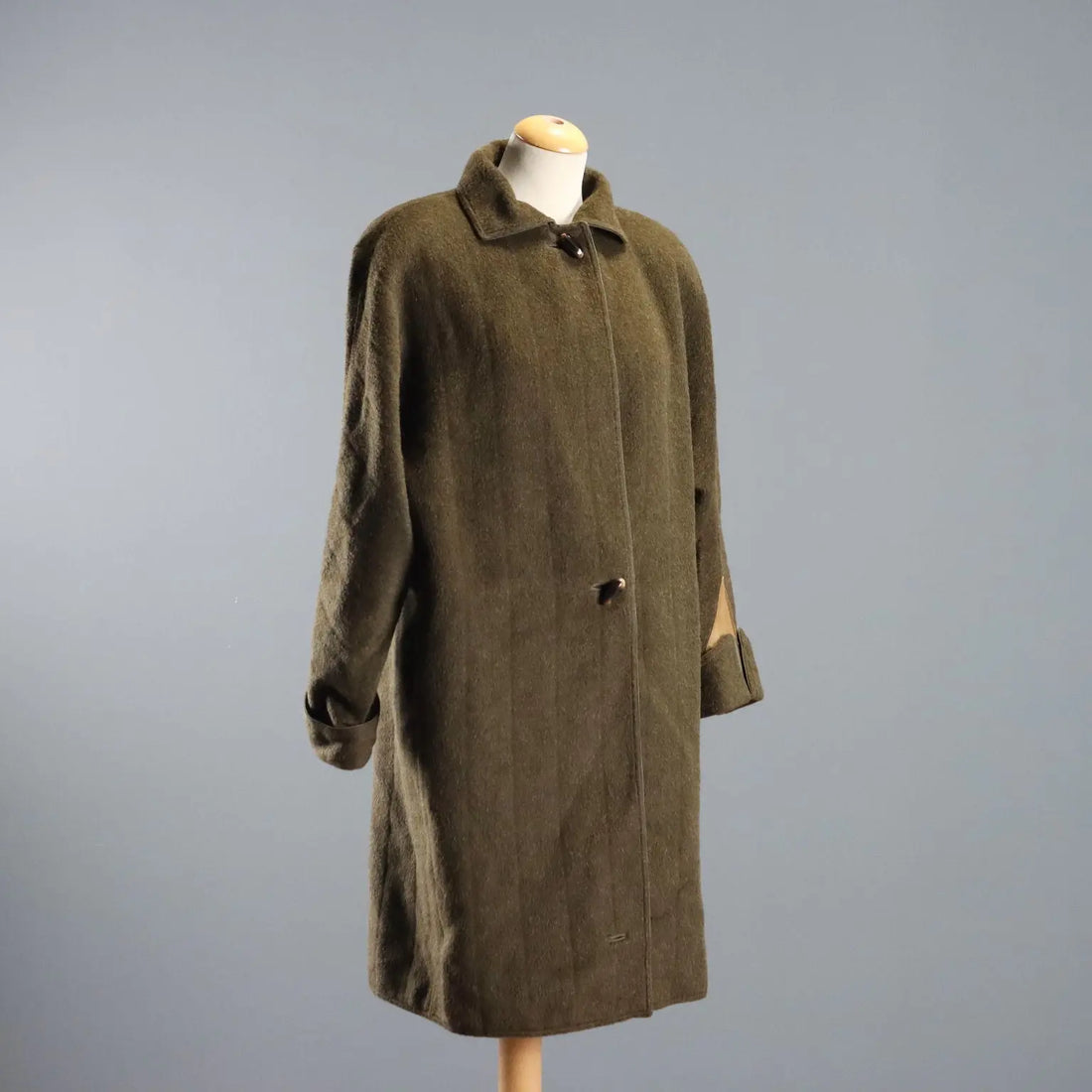 Vintage Versace Coat Dark Green Wool UK Size 12 Italy 1980s - UK Size 12 | Clothing & House Linens | Vintage