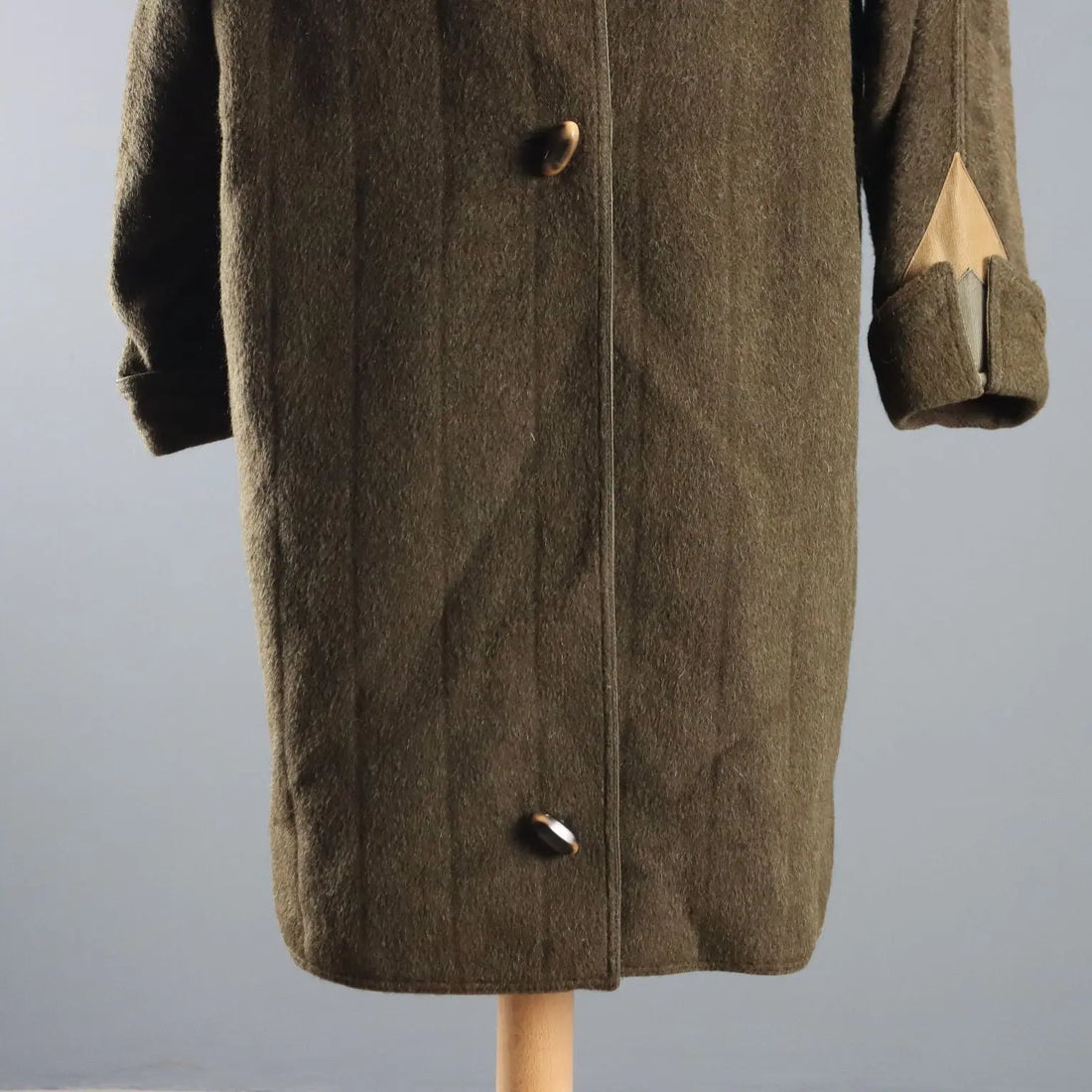Vintage Versace Coat Dark Green Wool UK Size 12 Italy 1980s - UK Size 12 | Clothing & House Linens | Vintage