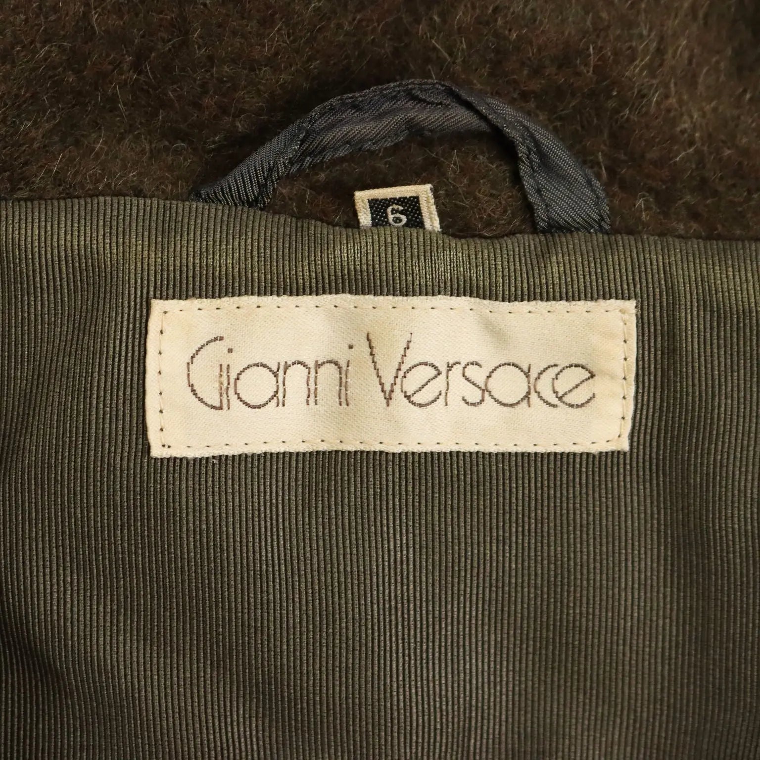 Vintage Versace Coat Dark Green Wool UK Size 12 Italy 1980s - UK Size 12 | Clothing & House Linens | Vintage