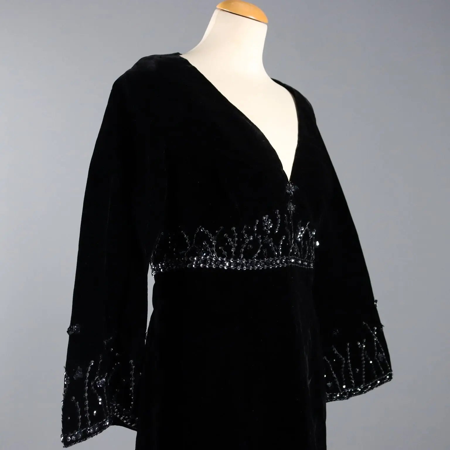 Vintage Evening Dress Velvet UK Size 12/14 Italy 1960s-1970s - UK Size 12/14 | Clothing & House Linens | Vintage