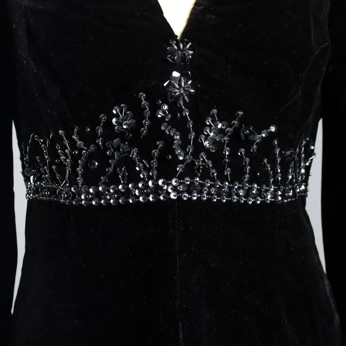 Vintage Evening Dress Velvet UK Size 12/14 Italy 1960s-1970s - UK Size 12/14 | Clothing & House Linens | Vintage