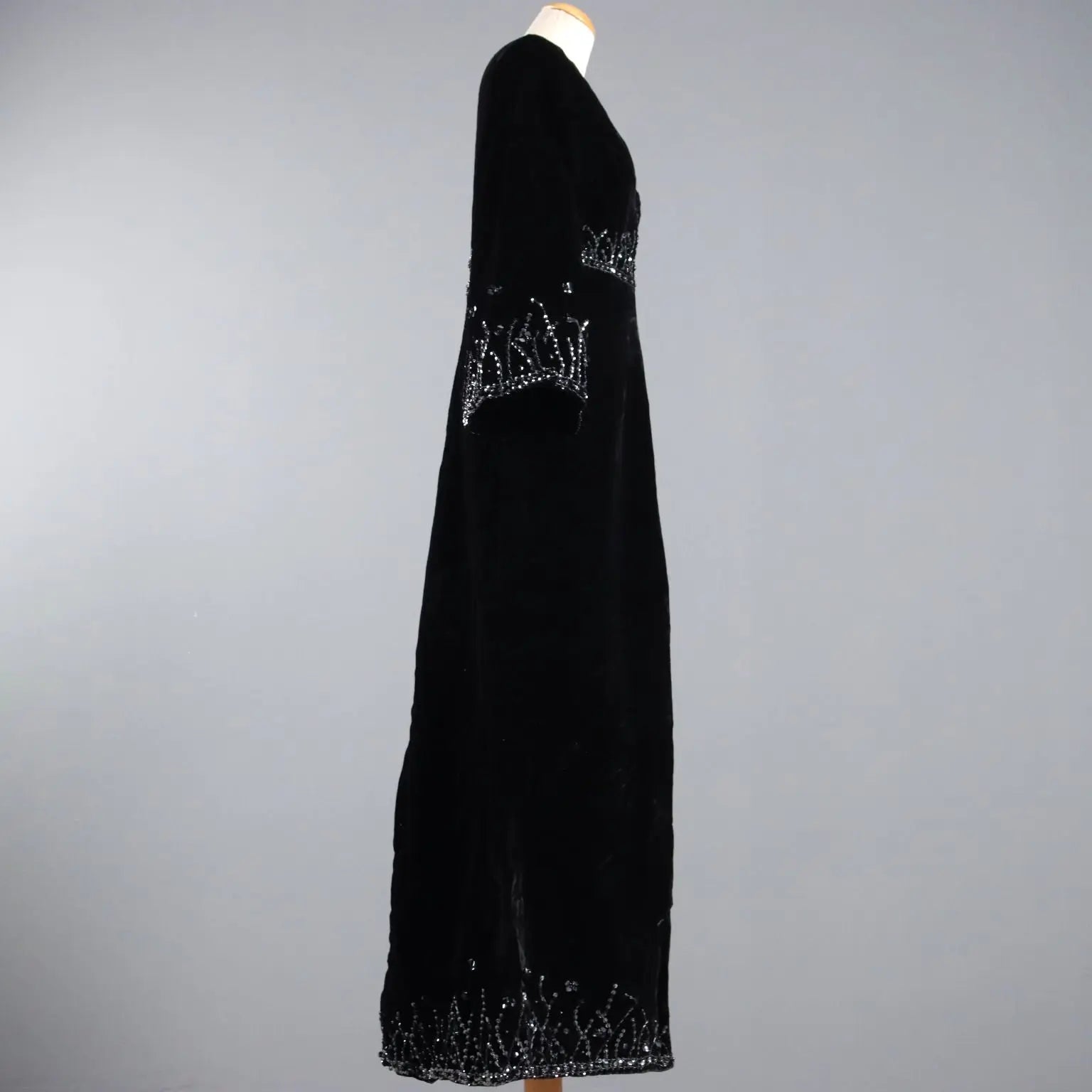 Vintage Evening Dress Velvet UK Size 12/14 Italy 1960s-1970s - UK Size 12/14 | Clothing & House Linens | Vintage