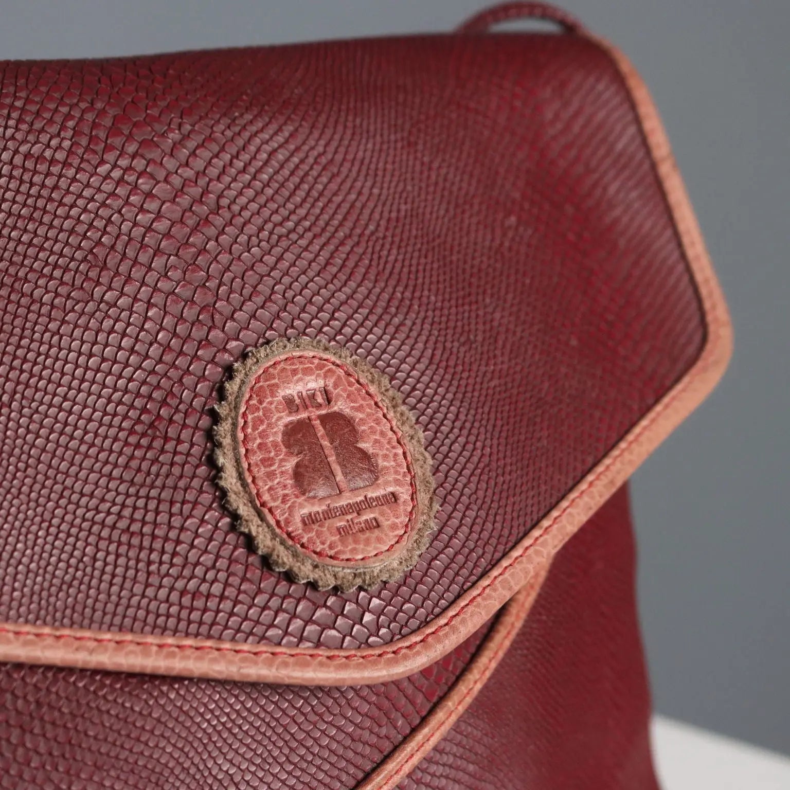 Biki Vintage Bordeaux Bag Plastic Leather Italy 1980s | Clothing & House Linens | Vintage
