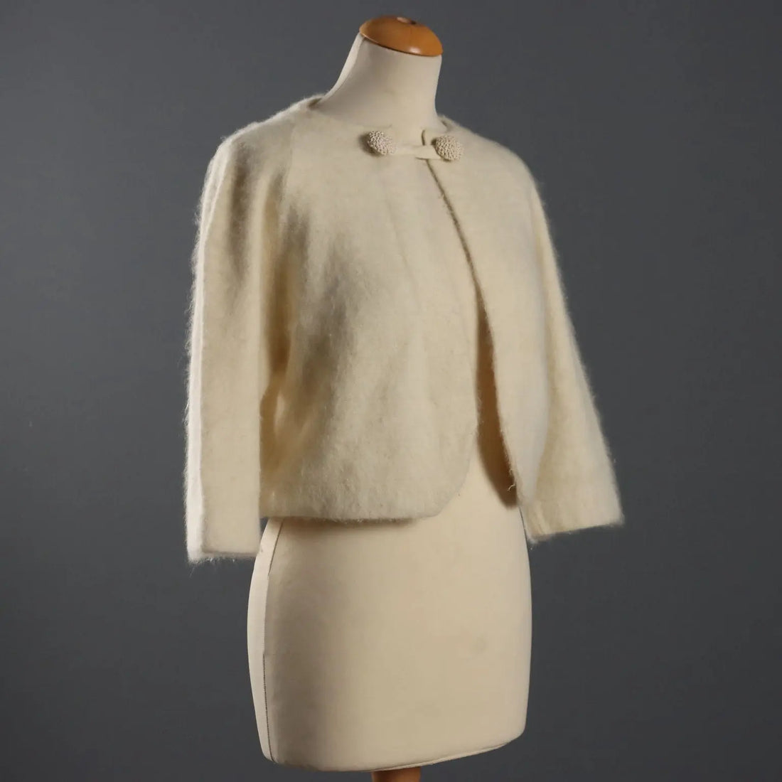 Luisa Spagnoli Bolero Creamy Angora Vintage UK Size 10 1990s - UK Size 10 | Clothing & House Linens | Vintage
