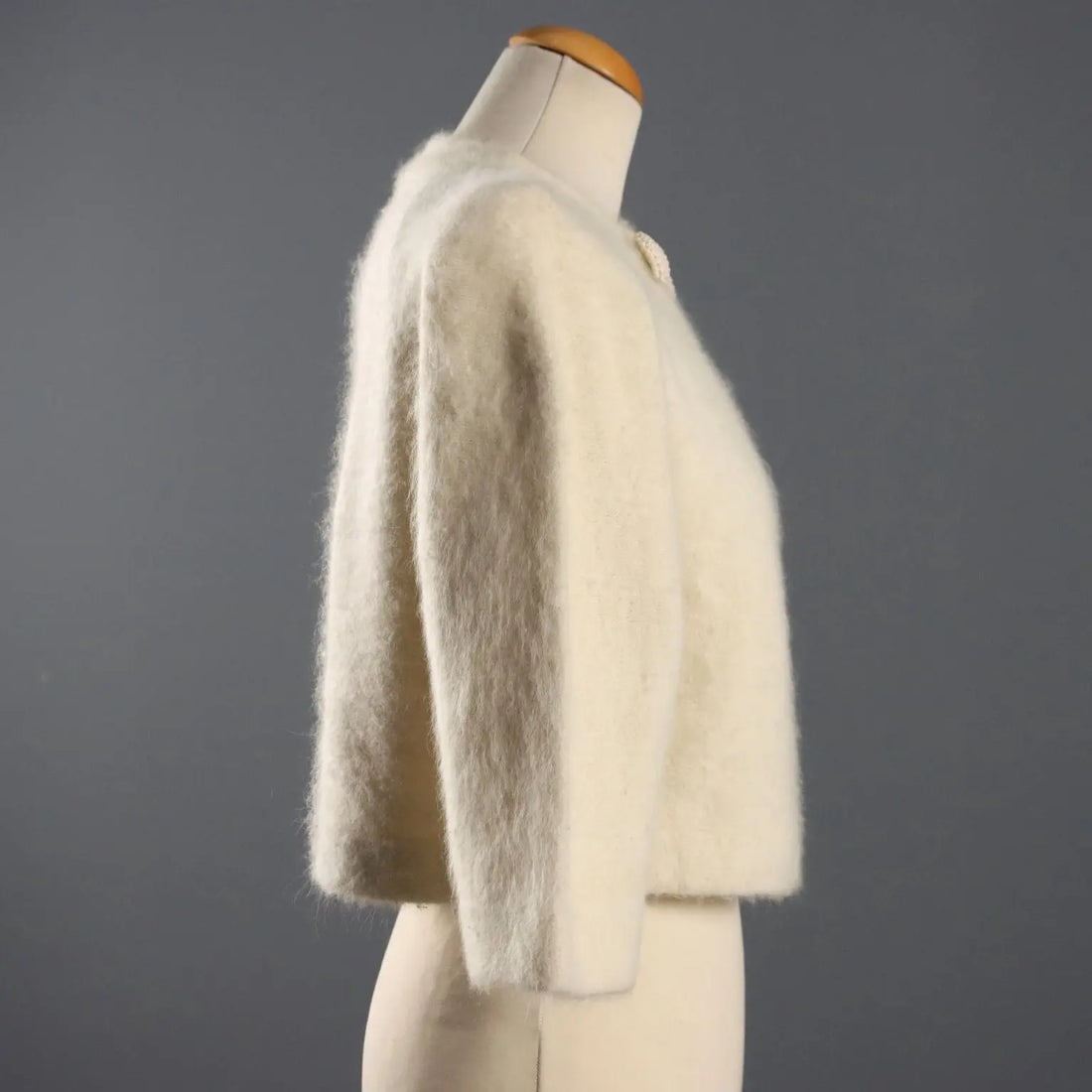 Luisa Spagnoli Bolero Creamy Angora Vintage UK Size 10 1990s - UK Size 10 | Clothing & House Linens | Vintage