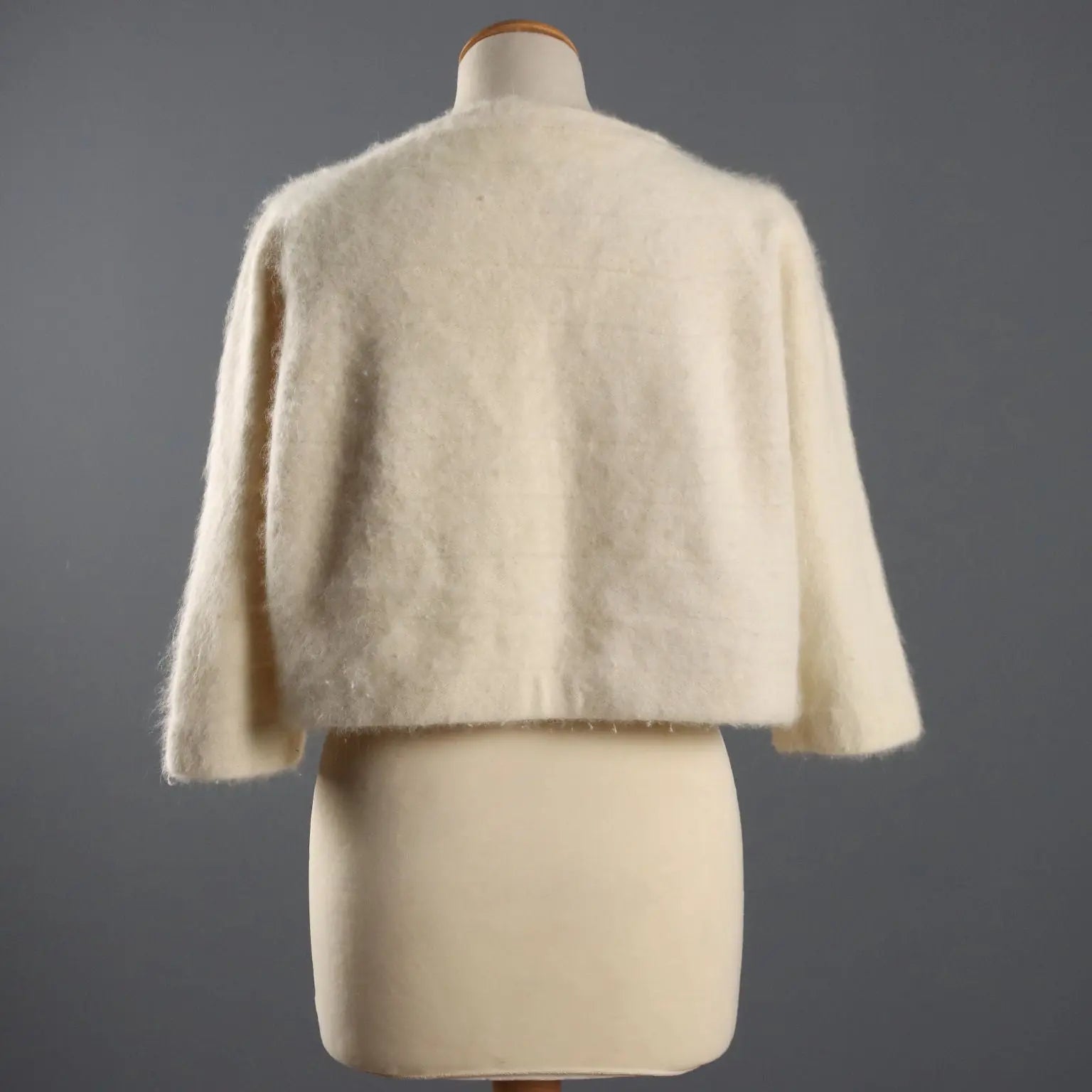 Luisa Spagnoli Bolero Creamy Angora Vintage UK Size 10 1990s - UK Size 10 | Clothing & House Linens | Vintage