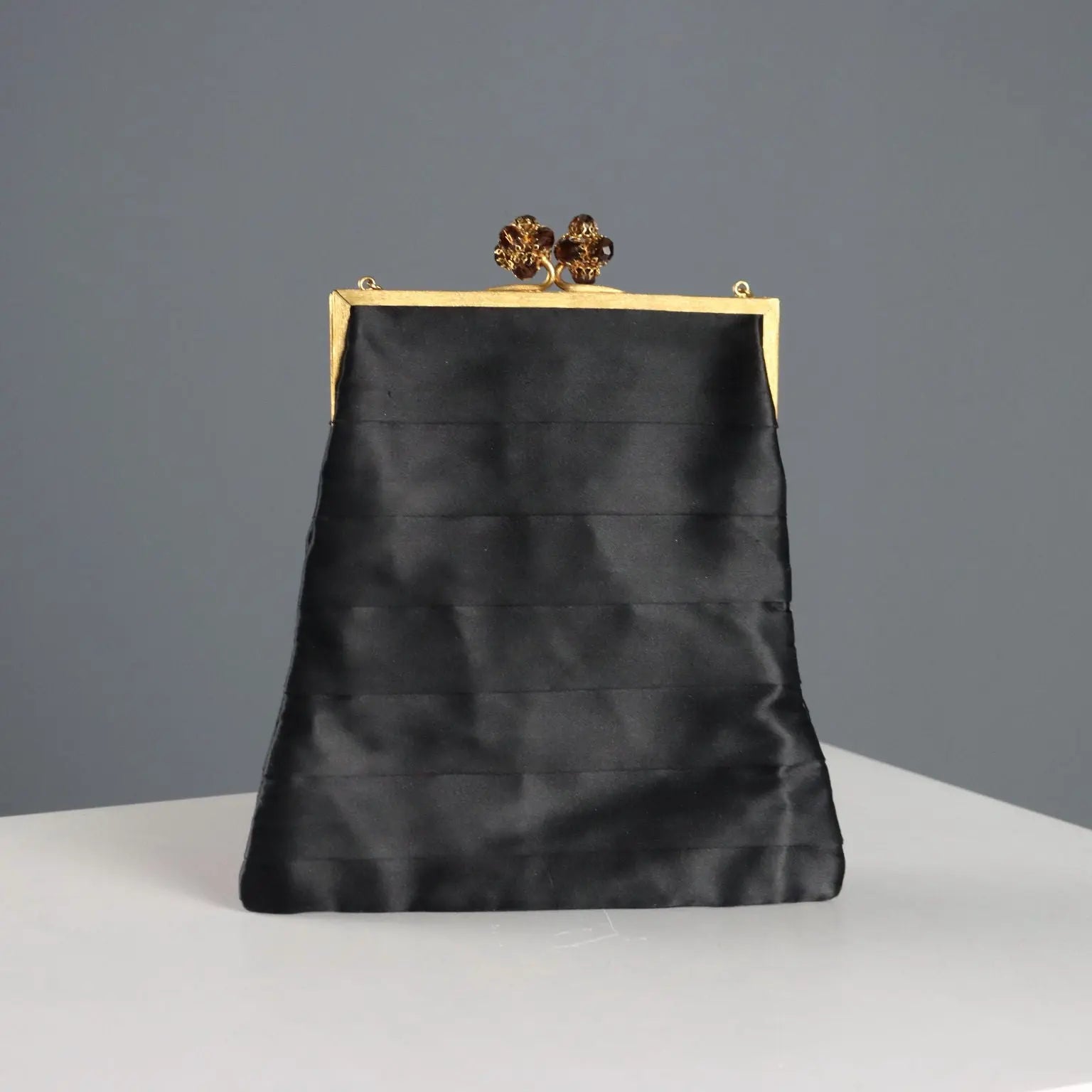Vintage Evening Bag Black Satin Italy 1920s-1930s | Clothing & House Linens | Vintage