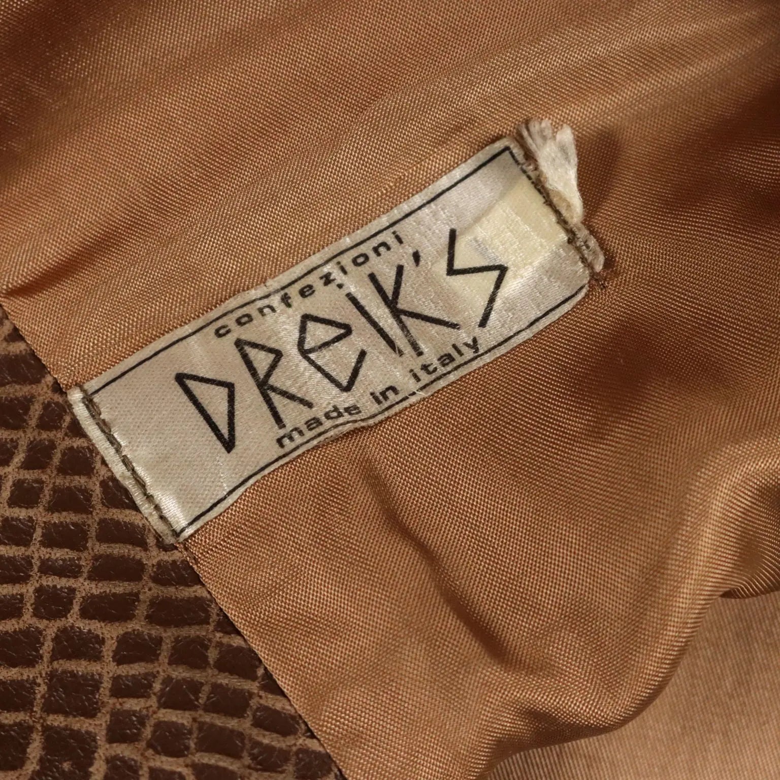 Vintage Skirt Brown Leather UK Size 14 Italy 1980s - UK Size 14 | Clothing & House Linens | Vintage