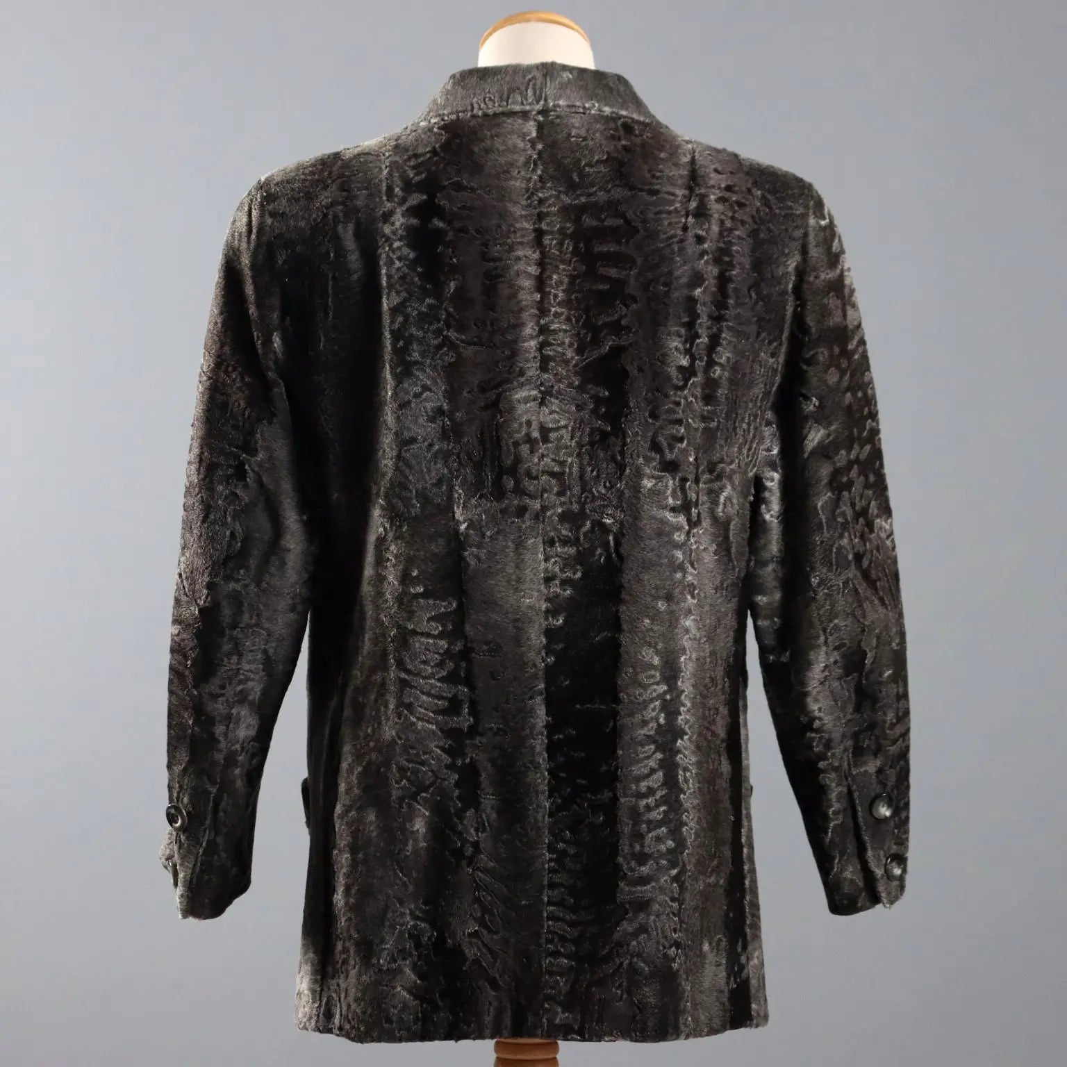 Vintage Grey Astrakhan Jacket Serra Mengoli UK Size 14 80s-90s - UK Size 14 | Clothing & House Linens | Vintage