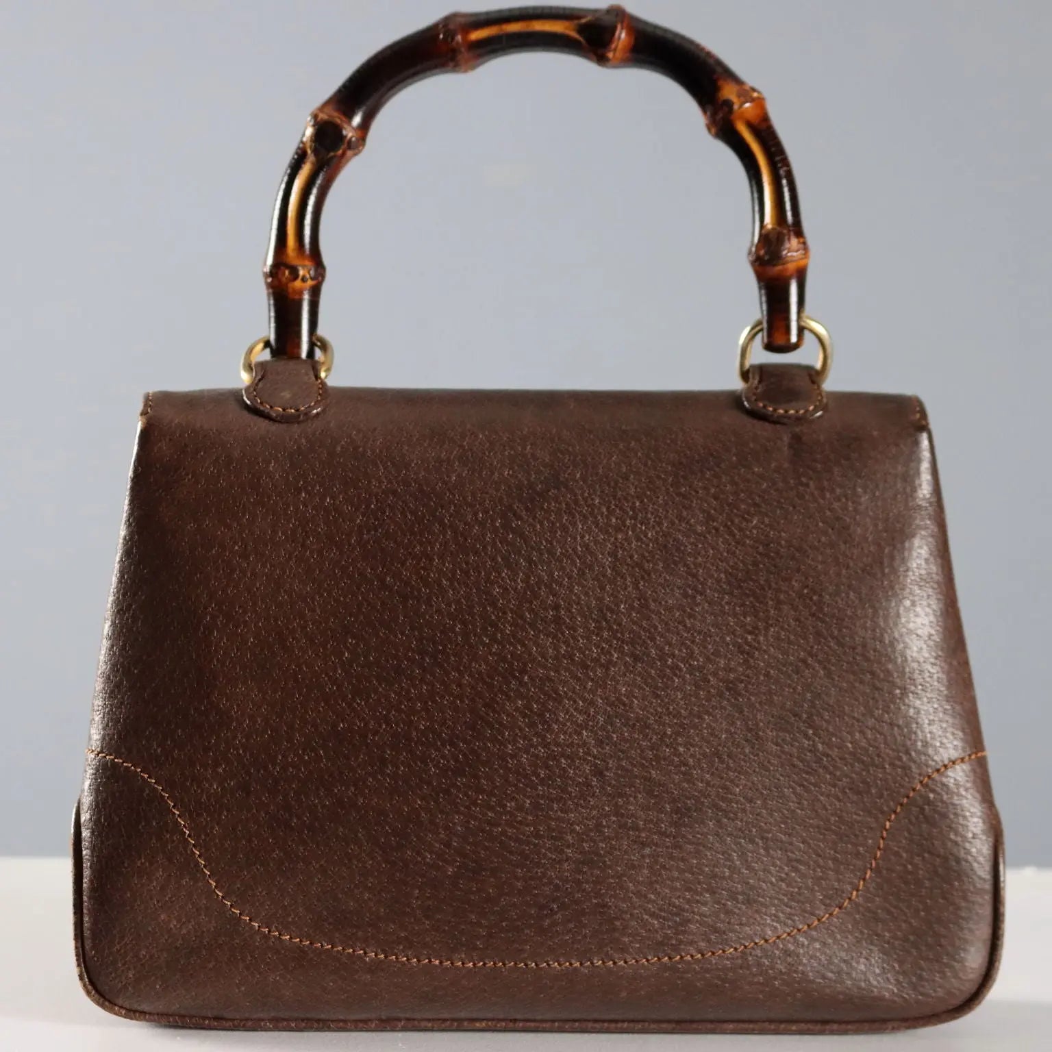 Gucci Vintage Bamboo Bag Brown Leather Italy 1950s-60s