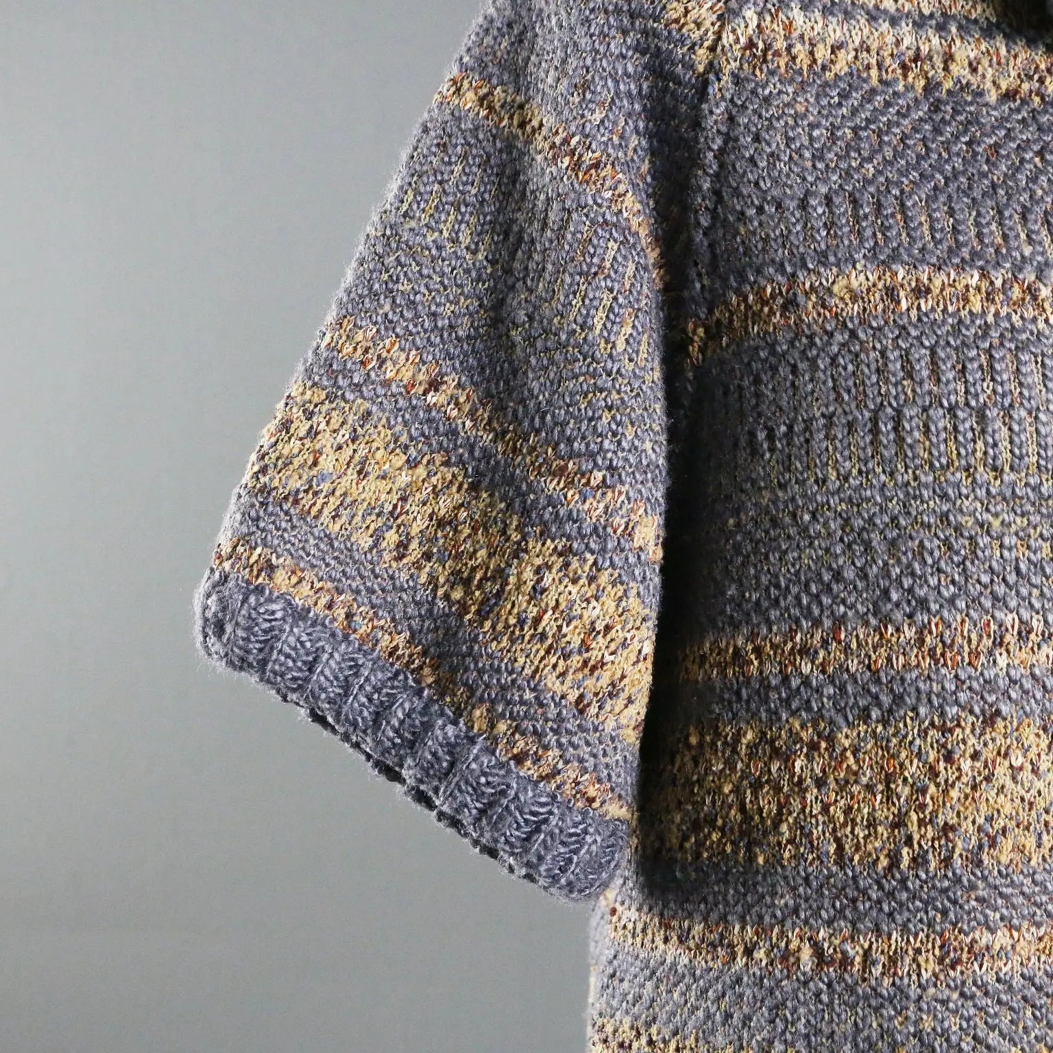 Missoni Blue Half-Sleeve Cardigan 1980s/1990s