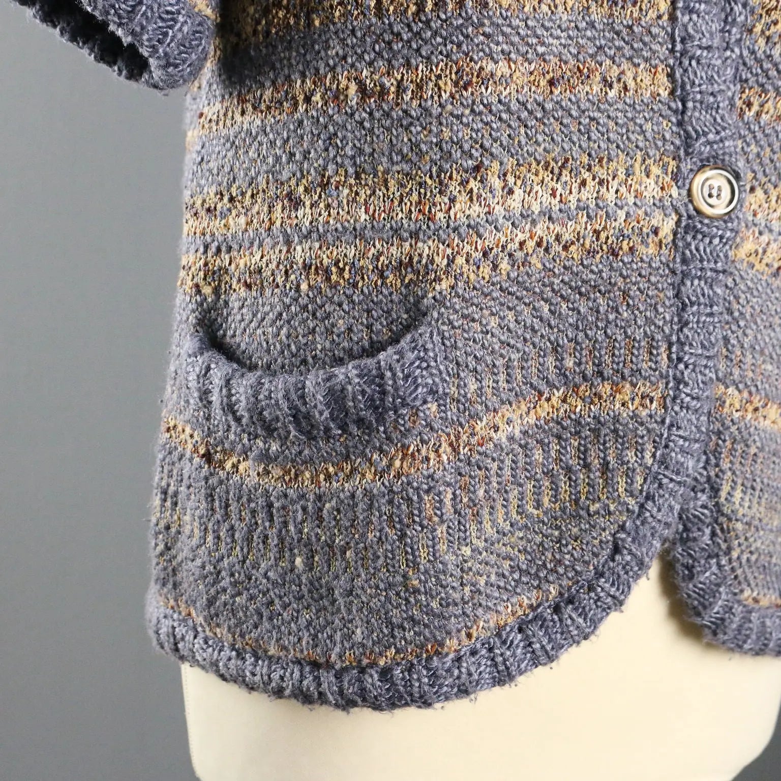 Missoni Blue Half-Sleeve Cardigan 1980s/1990s