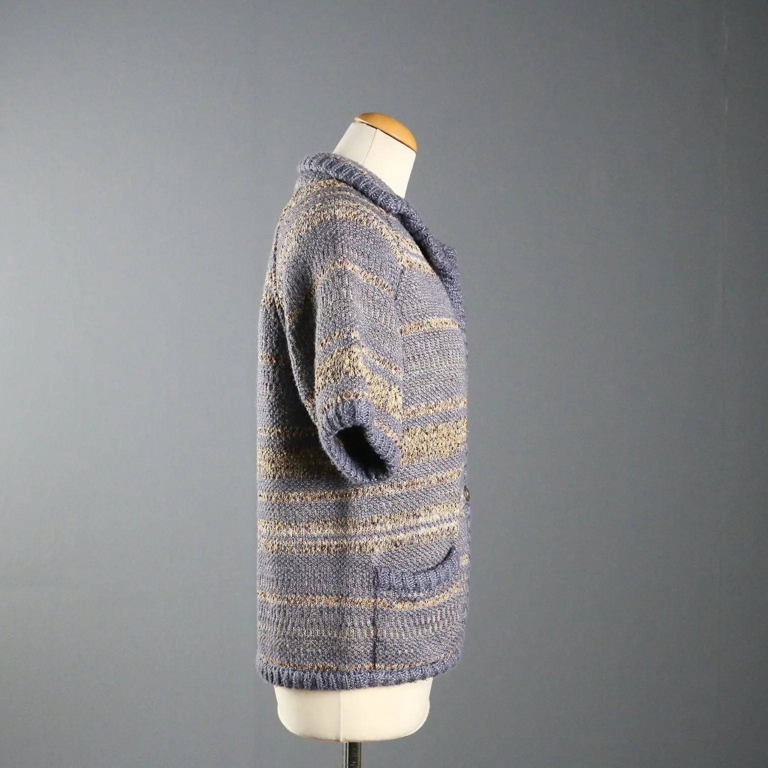 Missoni Blue Half-Sleeve Cardigan 1980s/1990s