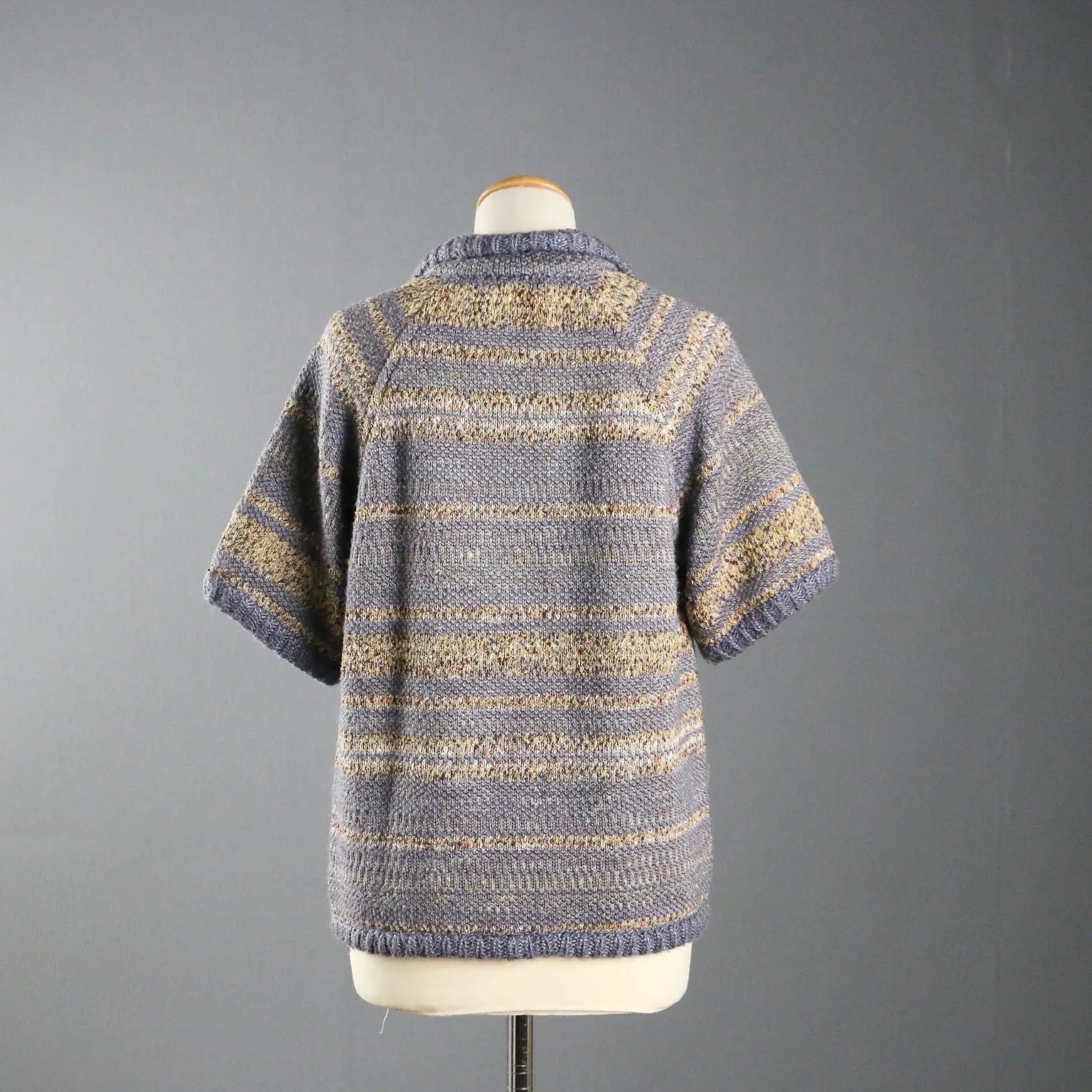 Missoni Blue Half-Sleeve Cardigan 1980s/1990s