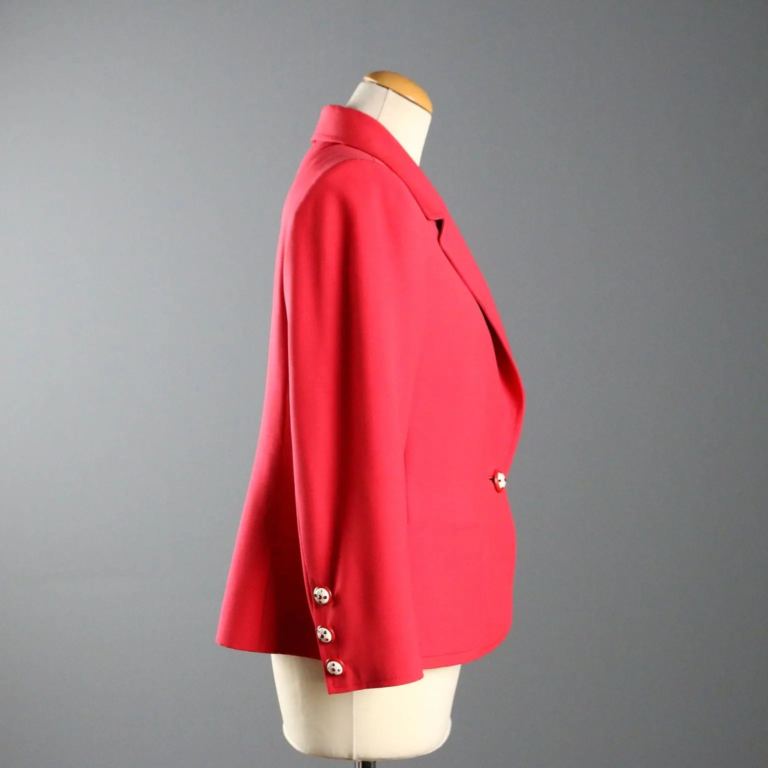 Vintage Valentino Jacket Wool Silk UK Size 12/14 Italy 1990s