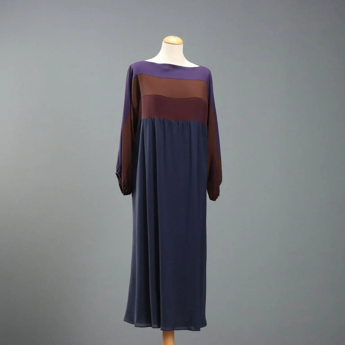Mila Schön Vintage Dress Silk UK Size 12/14 1970s-1980s