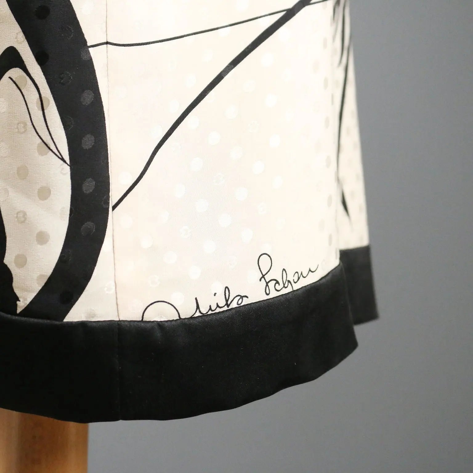 Mila Schön Silk Dress with Panther Print Silk UK Size 14 Italy 1980s