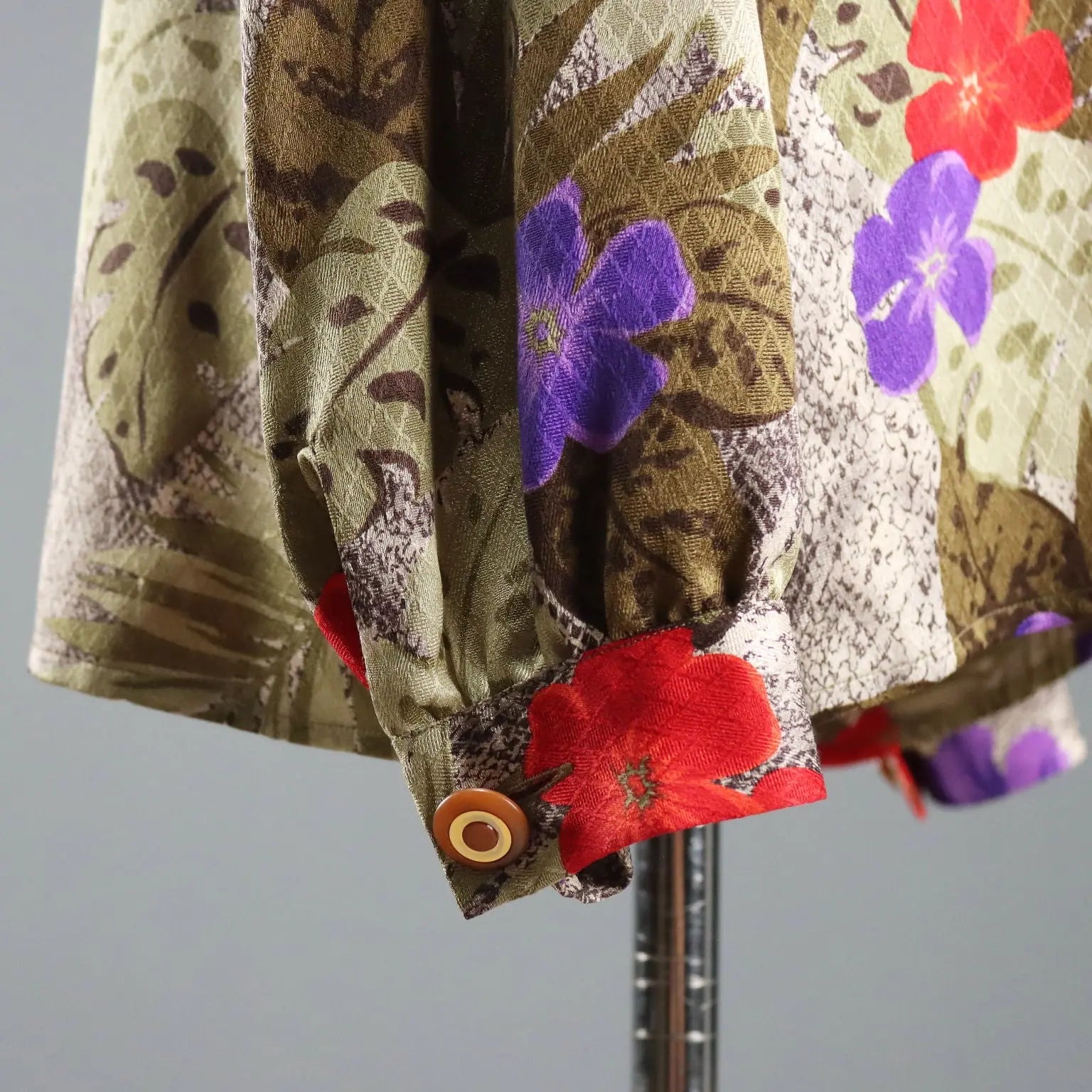 Mila Schön Shirt Animalier Print Silk UK Size 14 Italy 1980s-1990s
