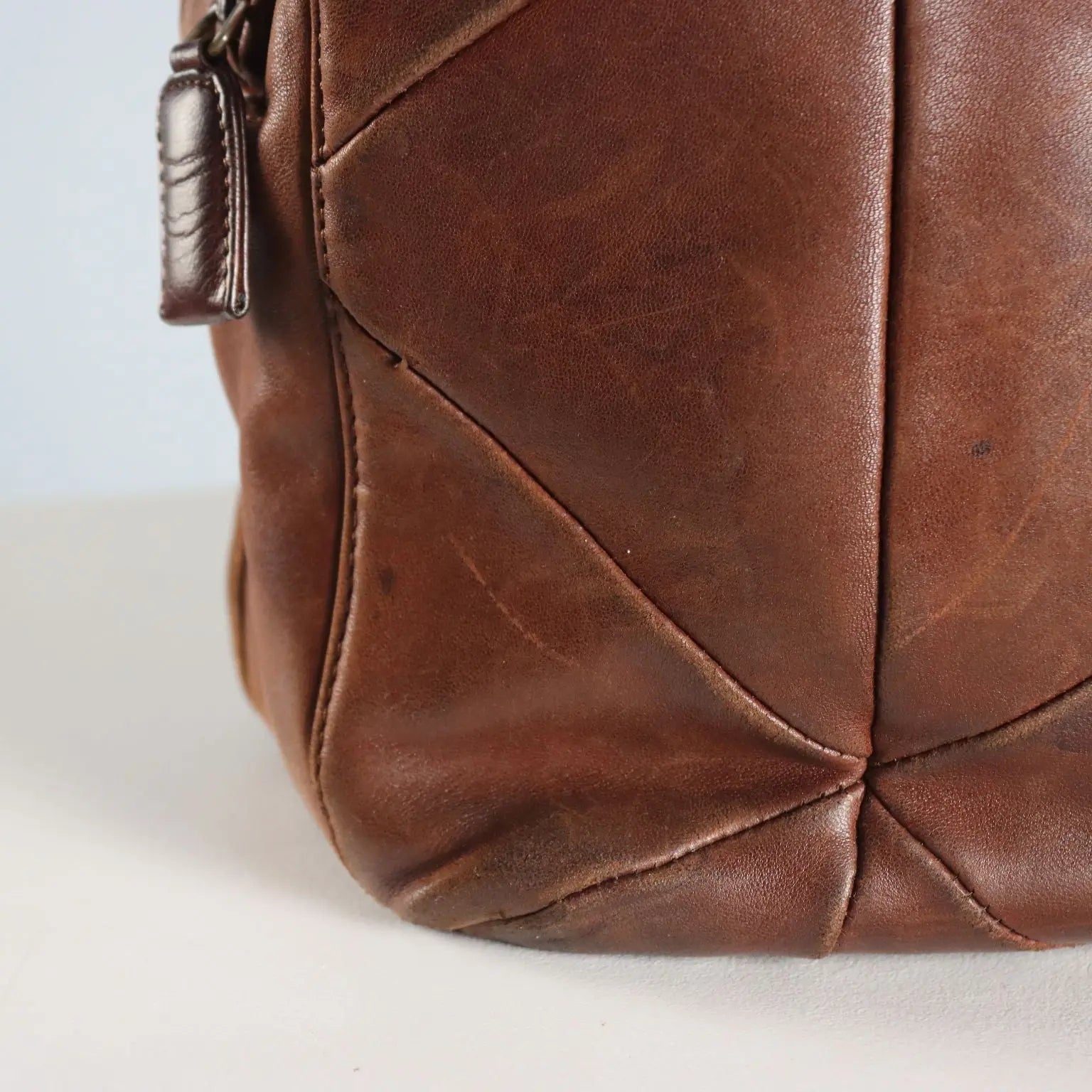 Vintage Prada Bag Brown Leather Italy 1980s-1990s