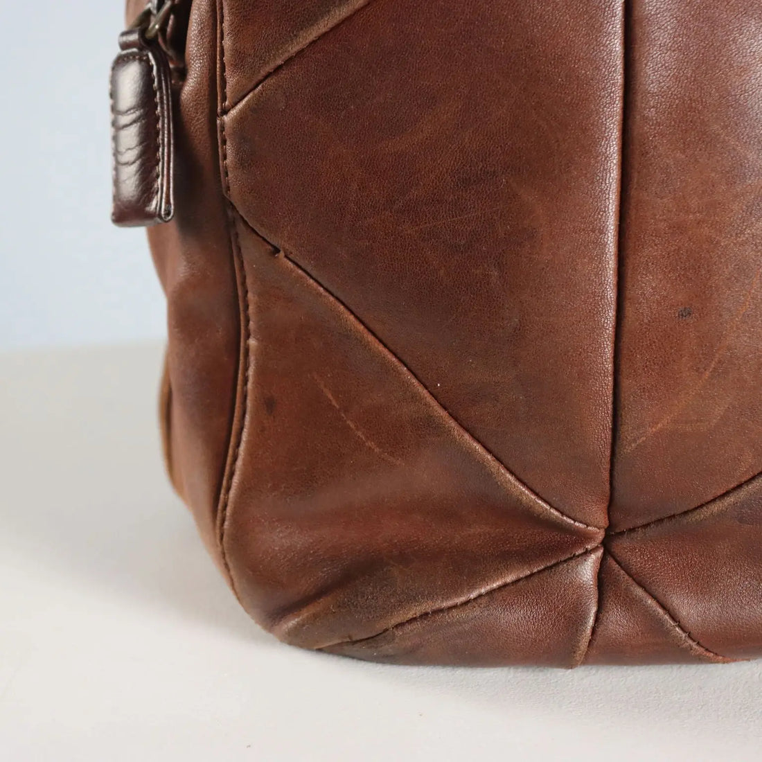Vintage Prada Bag Brown Leather Italy 1980s-1990s